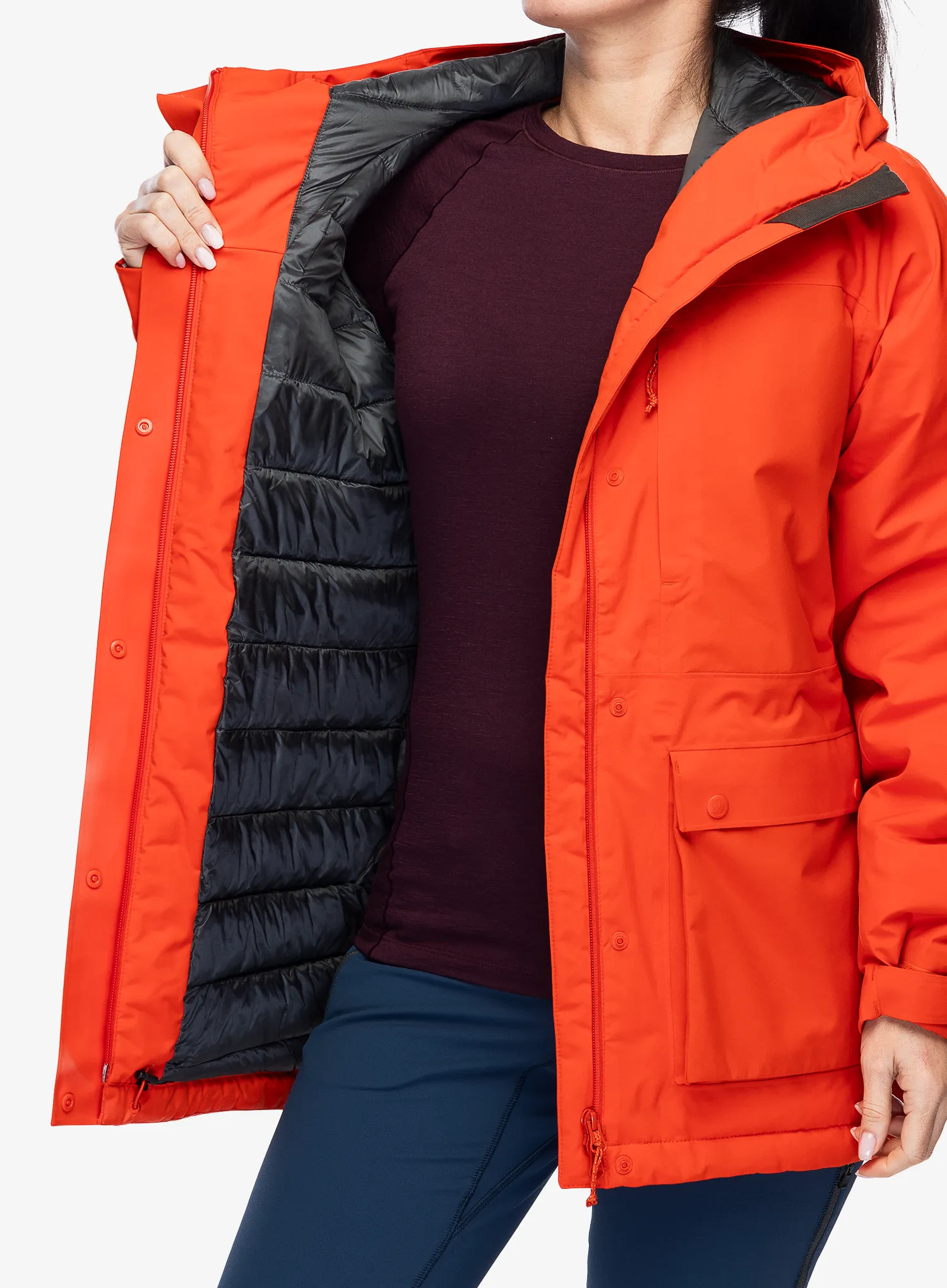 Куртка зимова жіноча Fjallraven HC Hydratic Padded Jacket - flame orange