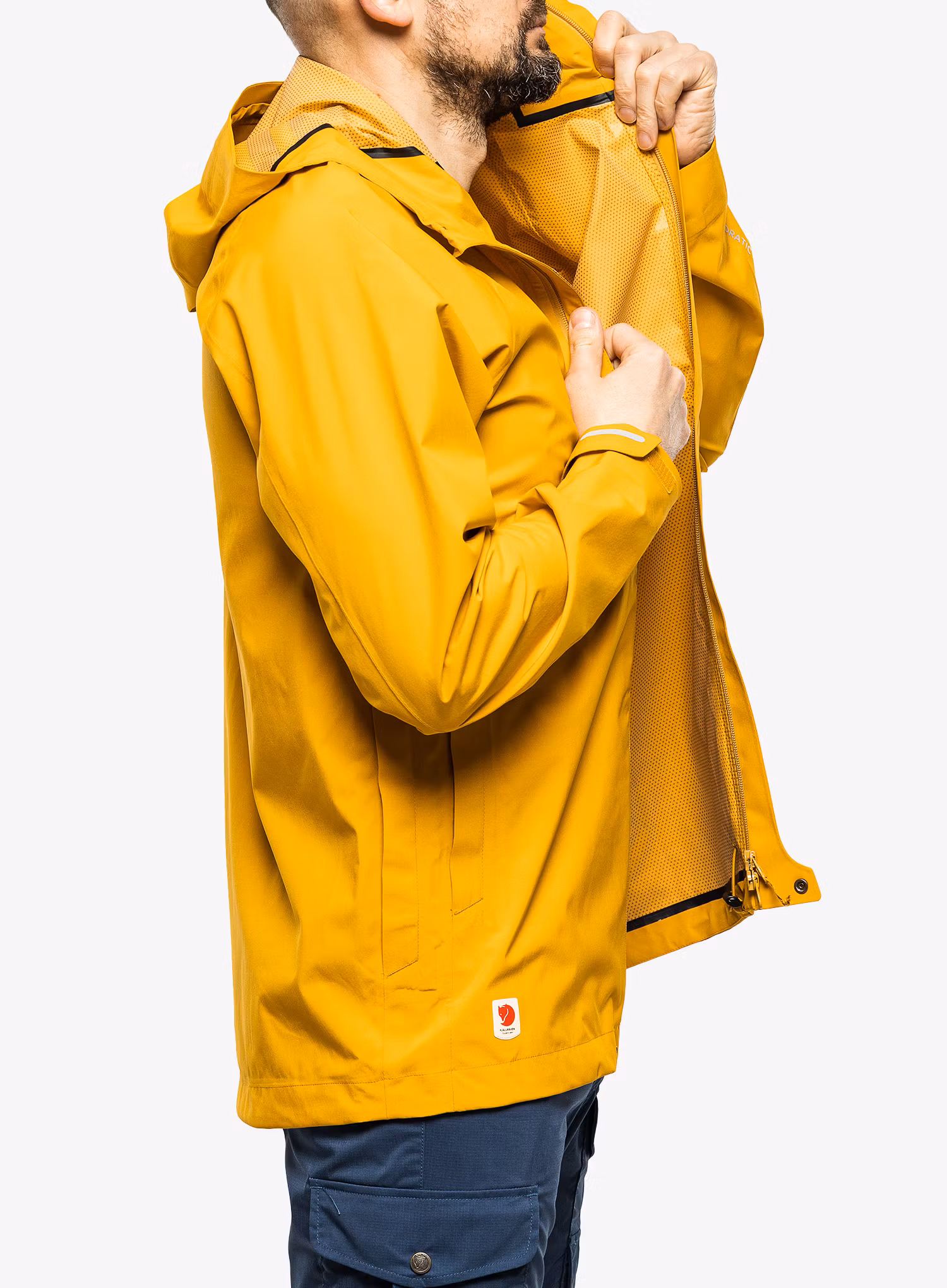 Куртка дощовик Fjallraven HC Hydratic Trail Jacket - mustard yellow