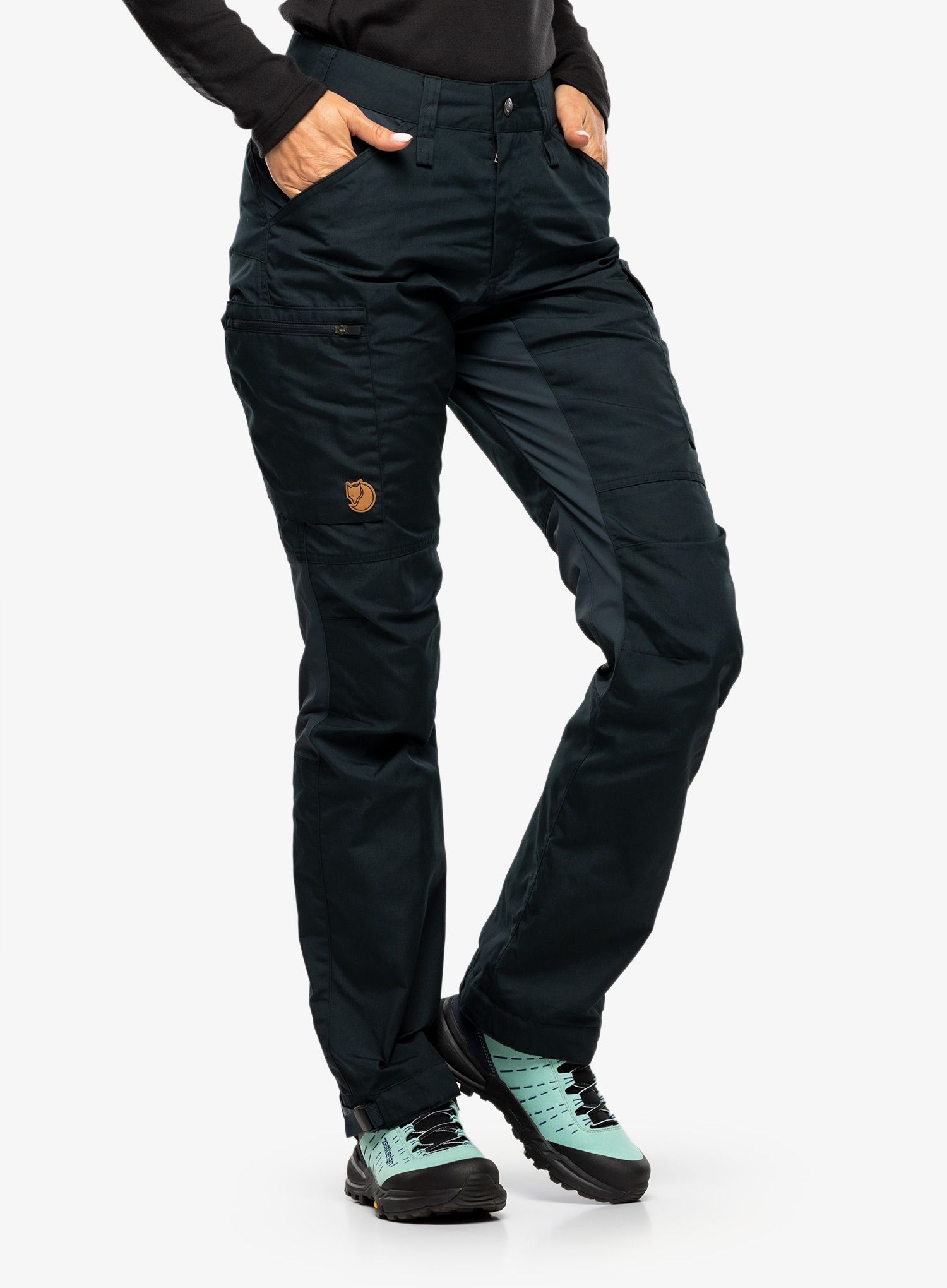 Штани жіночі Fjallraven Kaipak Trousers Curved - dark navy