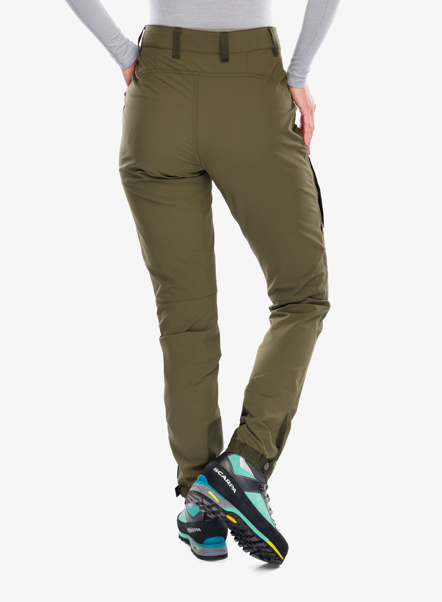 Штани трекінгові жіночі Fjallraven Keb Agile Trousers - laurel green/deep forest