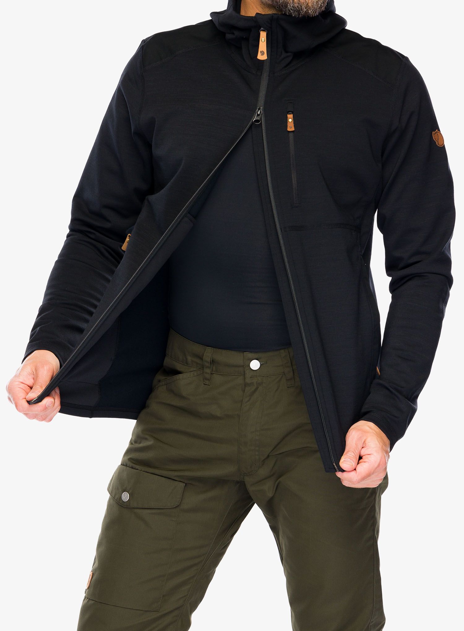 Куртка Fjallraven Keb Fleece Hoodie - black