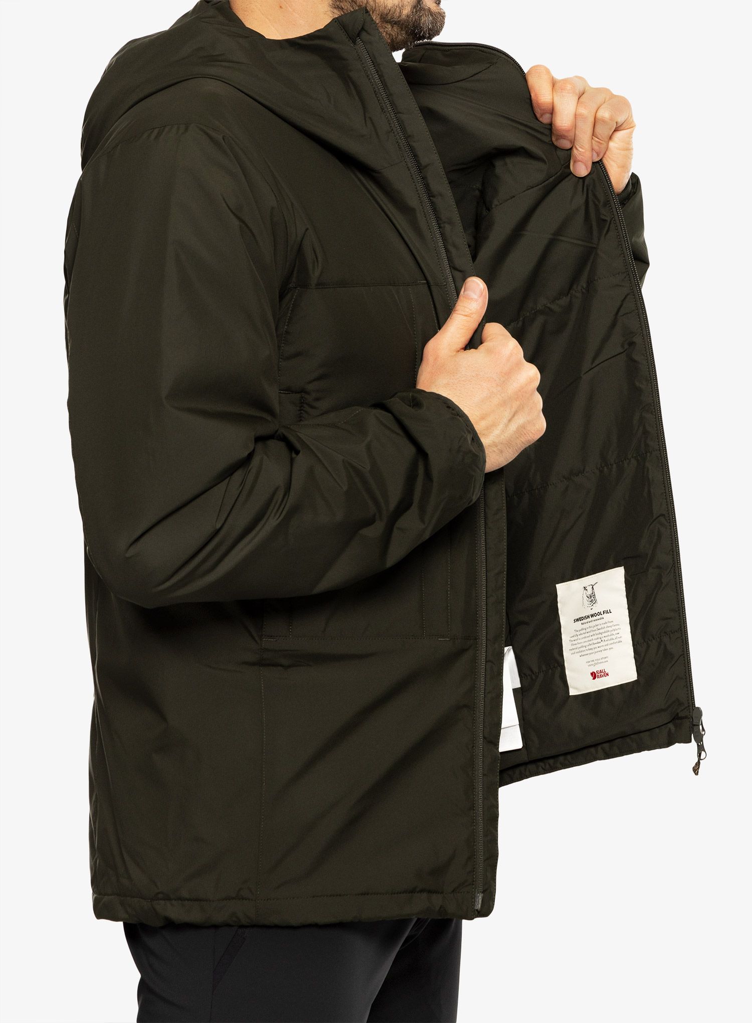 Куртка утеплена Fjallraven Keb Wool Padded Jacket - deep forest