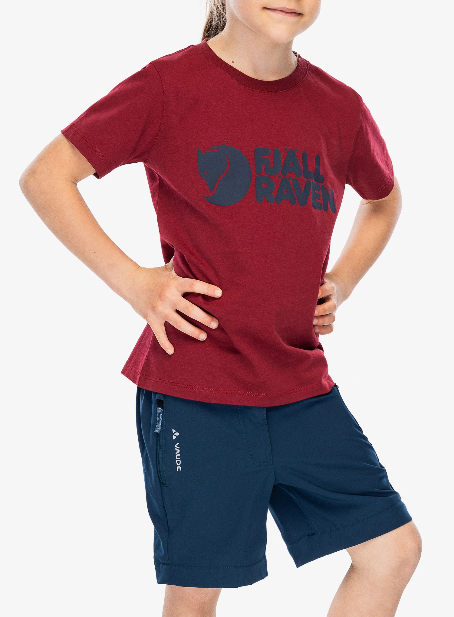 Футболка дитяча Fjallraven Kids Logo T-shirt - pomegranate red