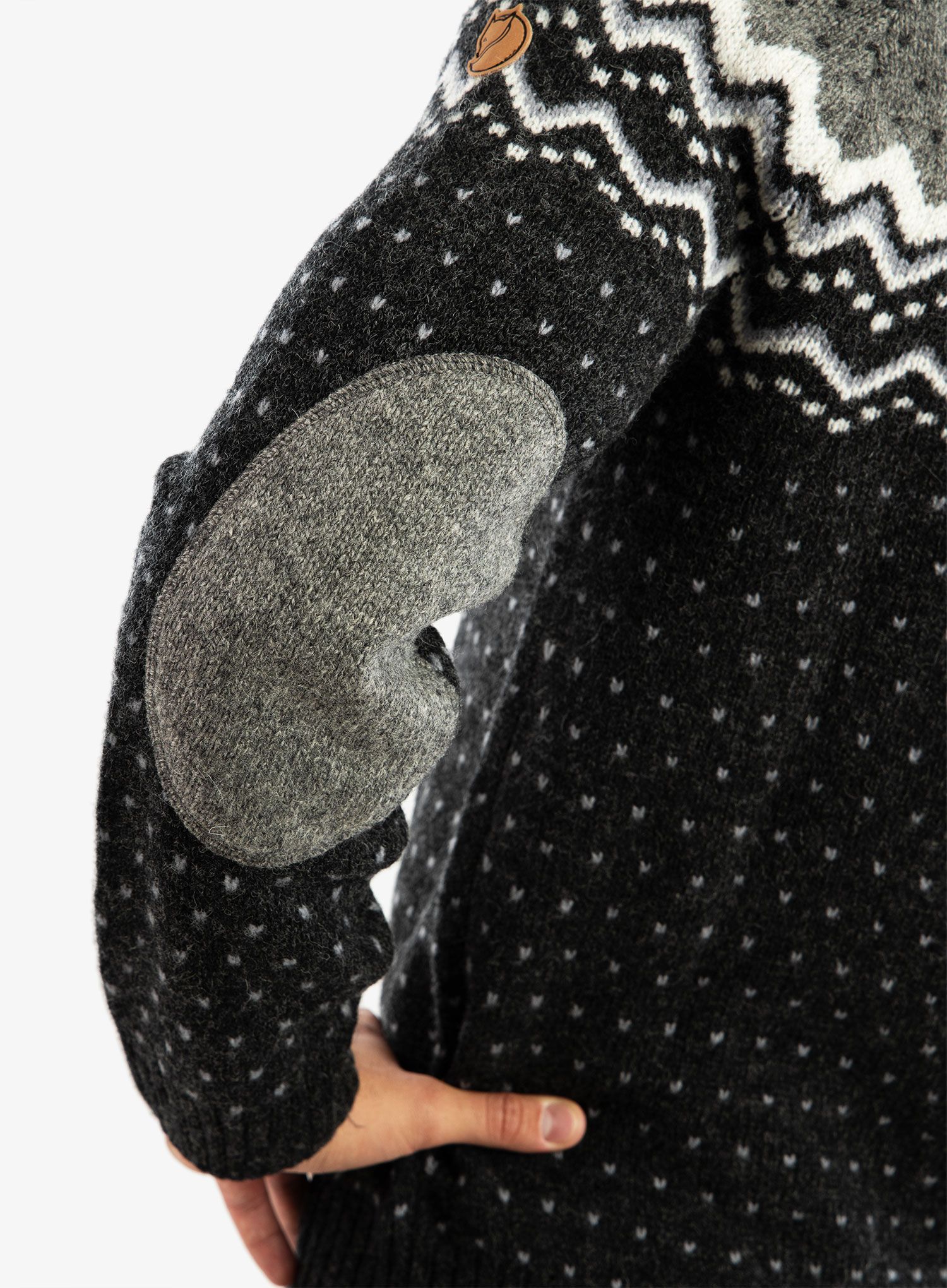 Светр Fjallraven Ovik Knit Sweater - dark grey/grey