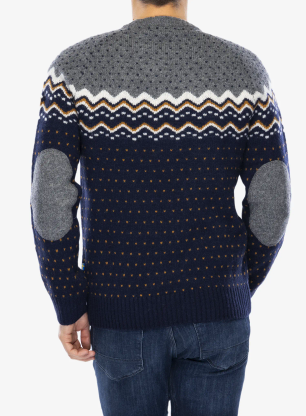 Светр Fjallraven Ovik Knit Sweater - dark navy/navy