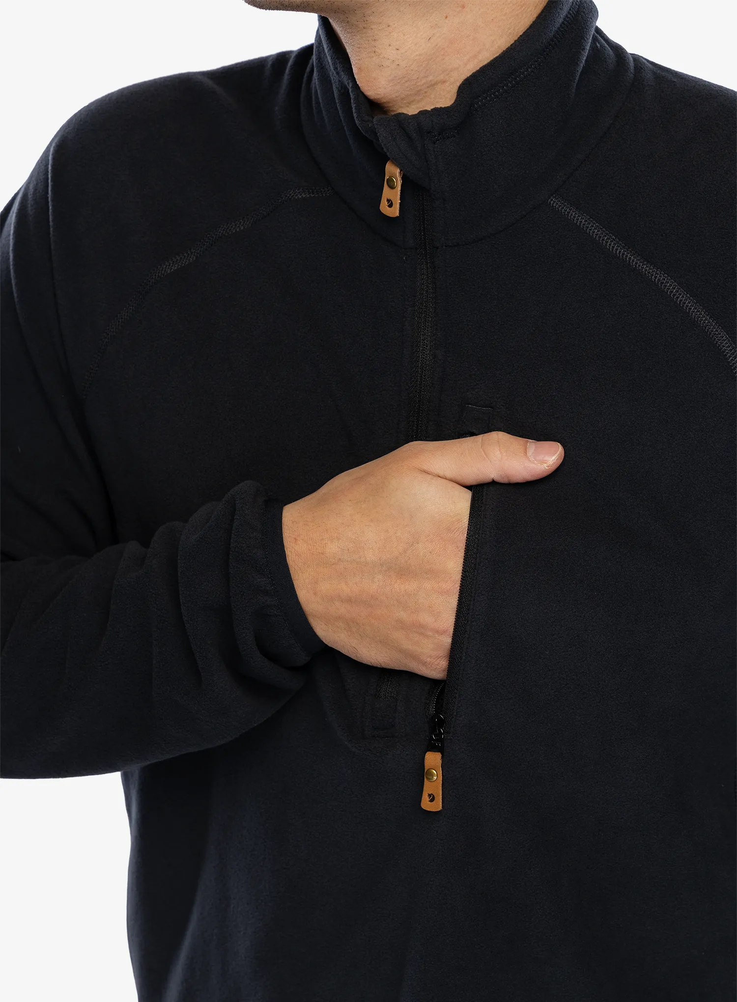 Кофта флісова Fjallraven Ovik Lite Fleece Half Zip - black