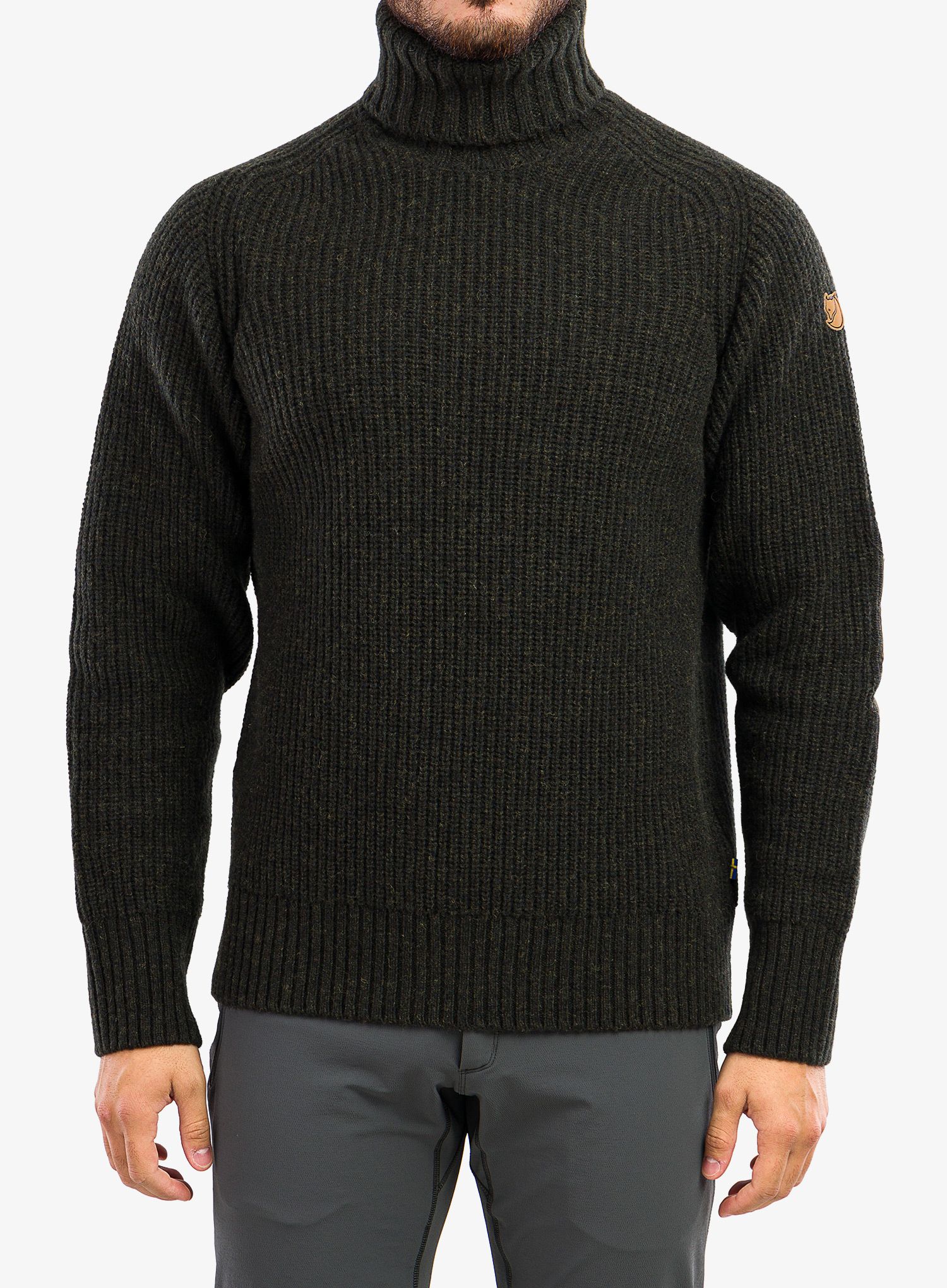 Светр Fjallraven Övik Roller Neck Sweater - dark olive
