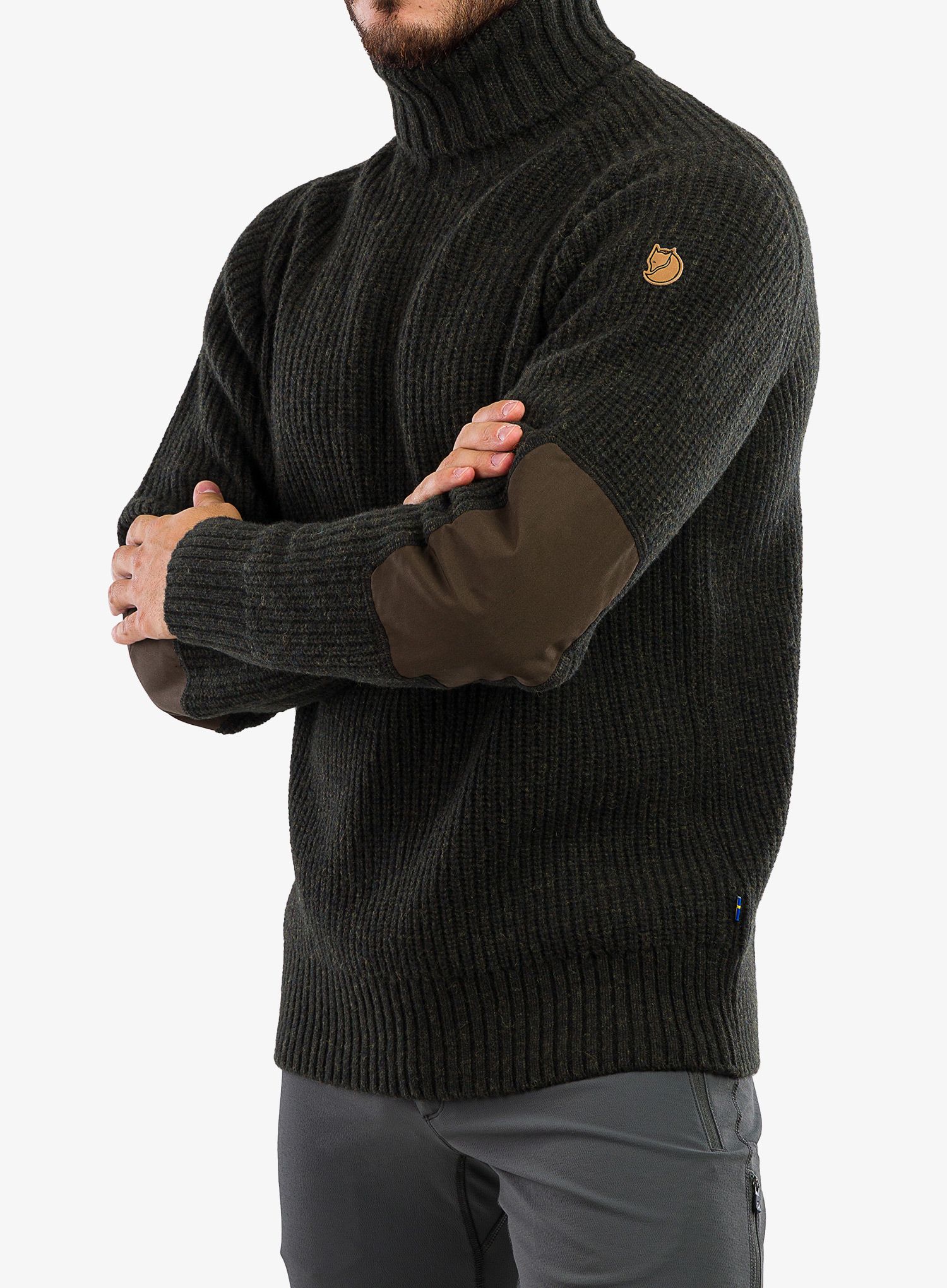 Светр Fjallraven Övik Roller Neck Sweater - dark olive