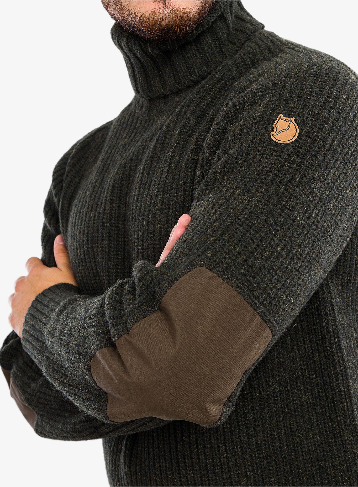 Светр Fjallraven Övik Roller Neck Sweater - dark olive