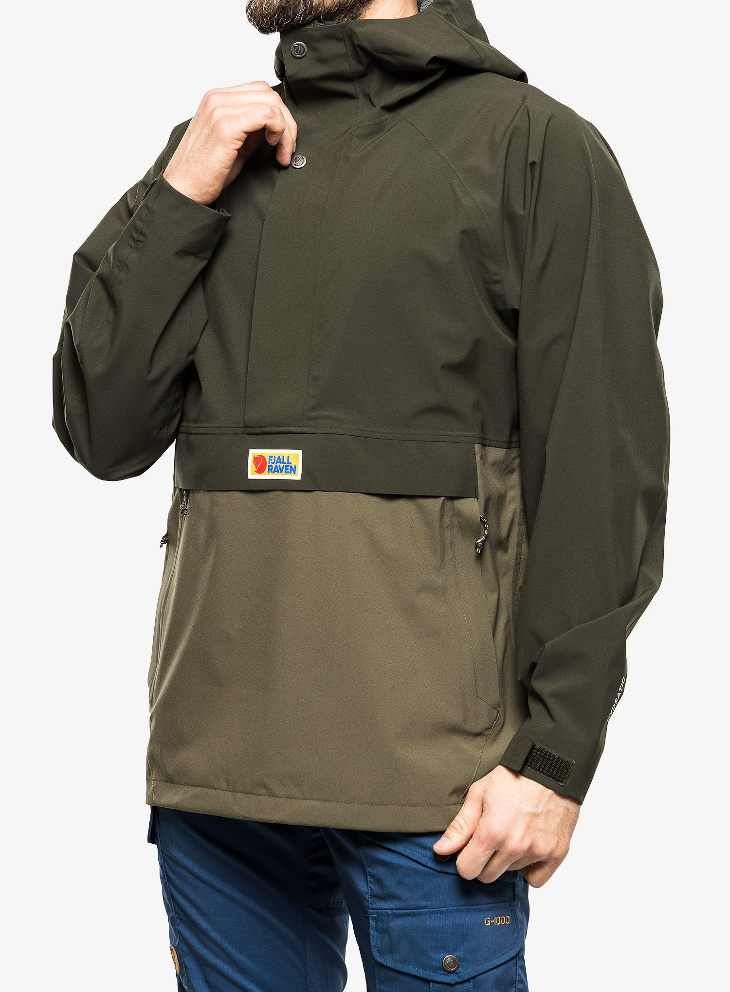 Куртка дощовик Fjallraven Vardag Hydratic Anorak - deep forest/laurel green