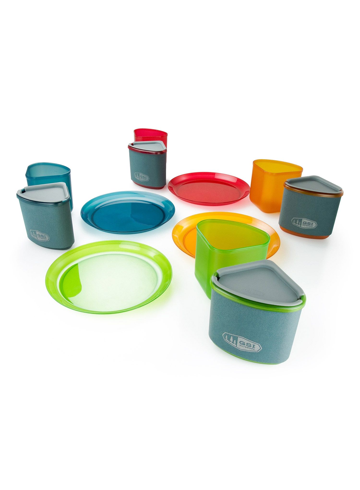 Посуд туристичний GSI Infinity 4 Person Compact Tableset - multicolor