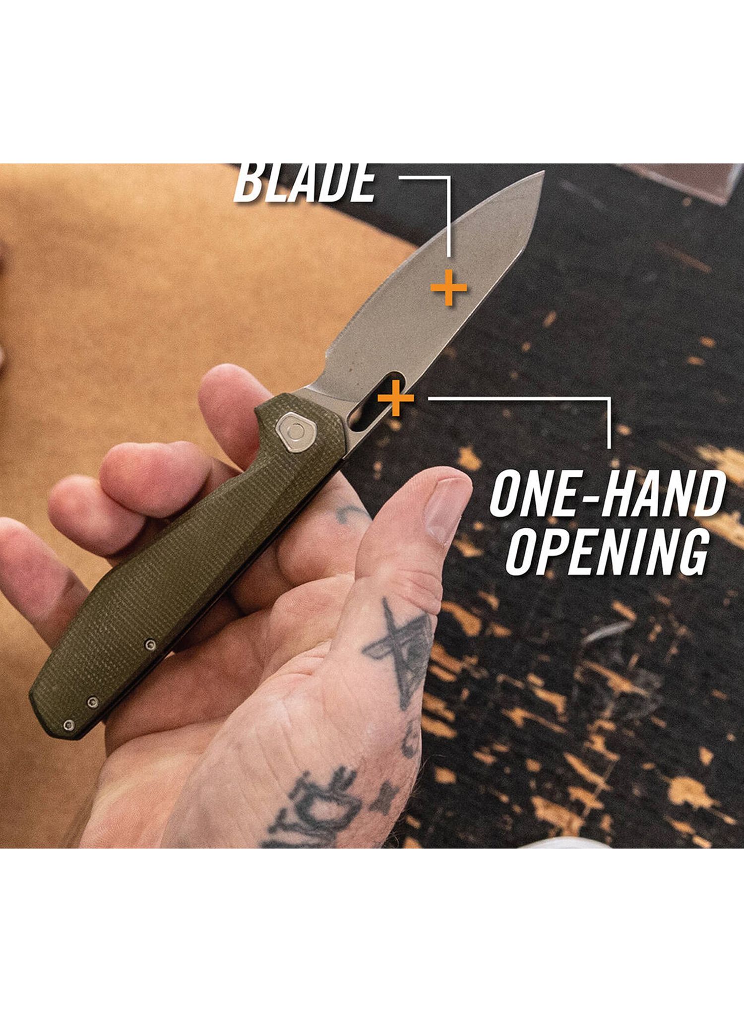 Ніж туристичний складний Gerber Slimsada D2 - olive