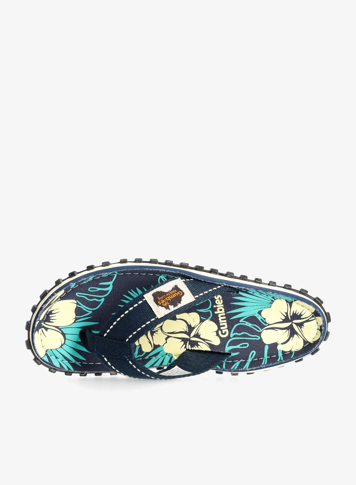 В'єтнамки Gumbies Islander Canvas Flip-Flops - blue hibiscus