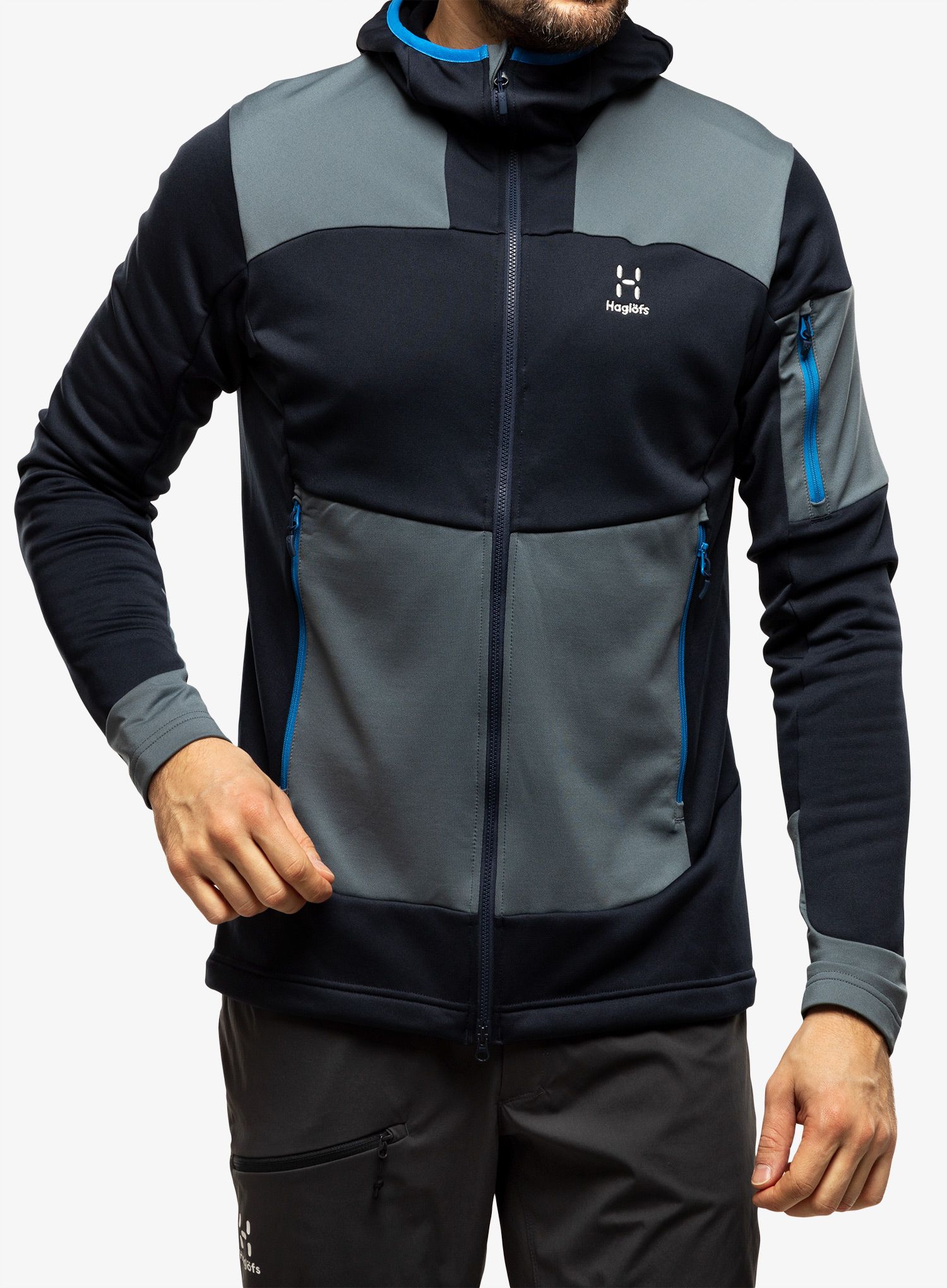 Кофта з каптуром Haglofs Astral Hood - tarn blue/steel blue