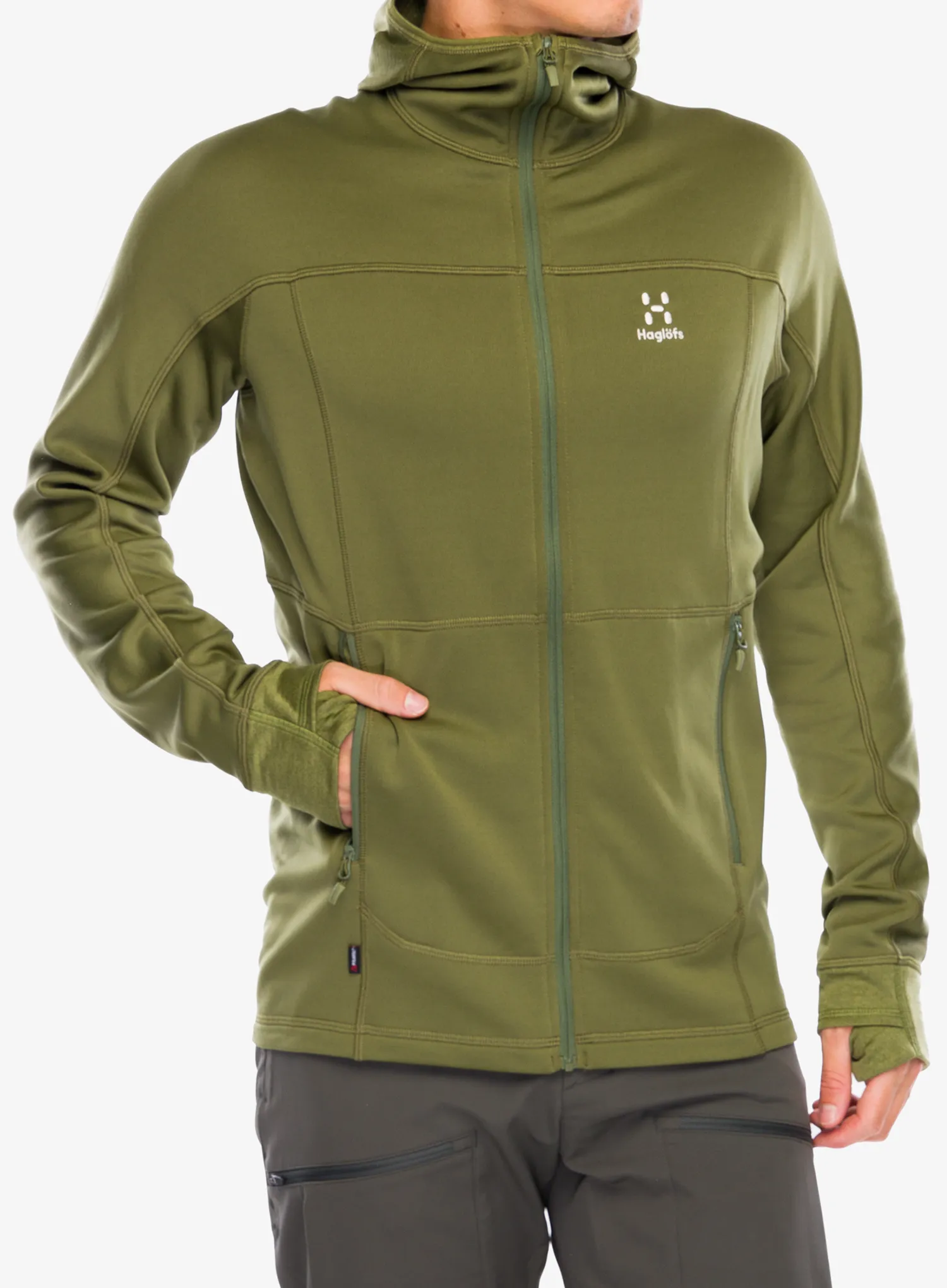 Кофта флісова Haglofs Betula Hood - olive green