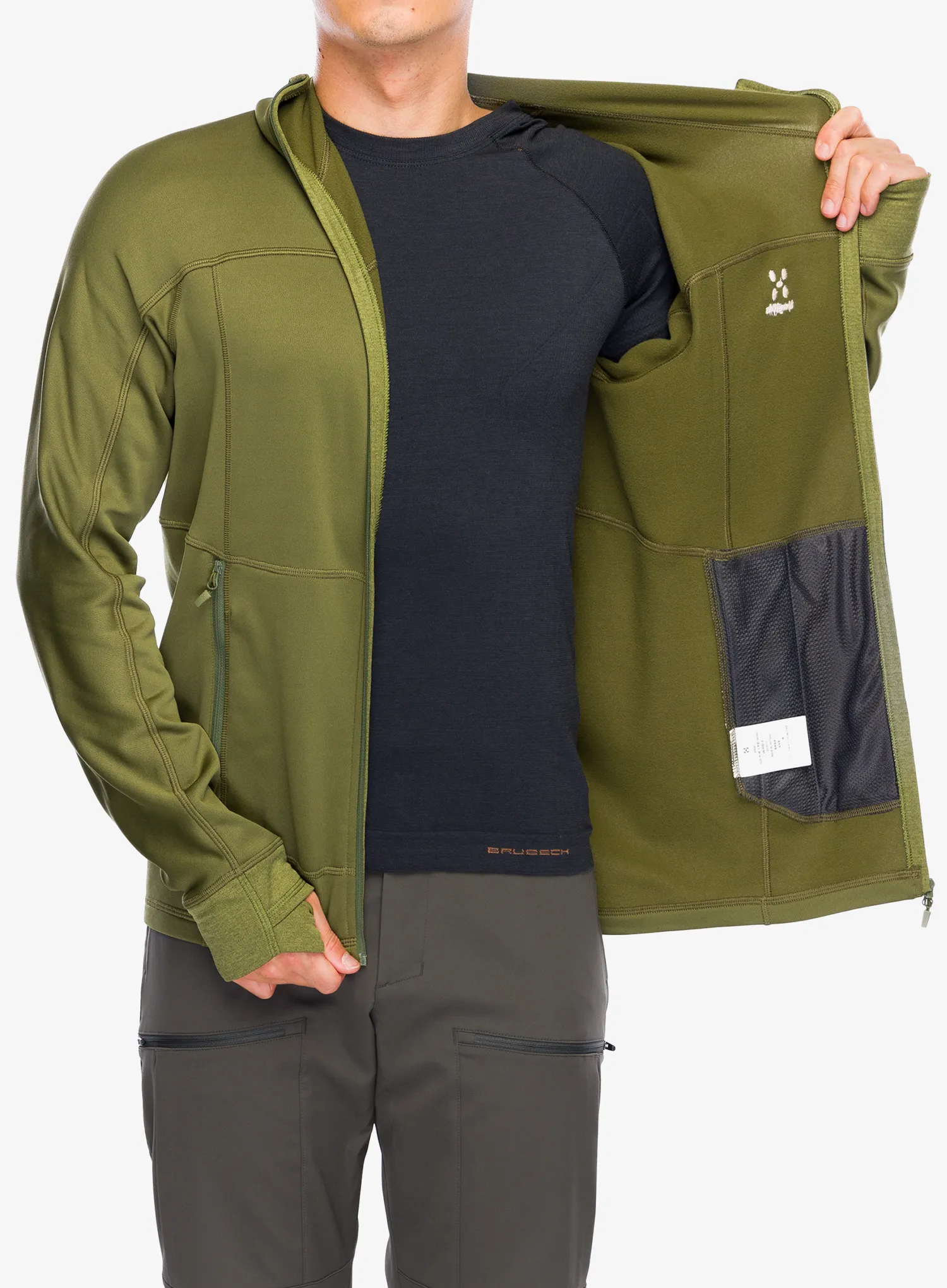 Кофта флісова Haglofs Betula Hood - olive green