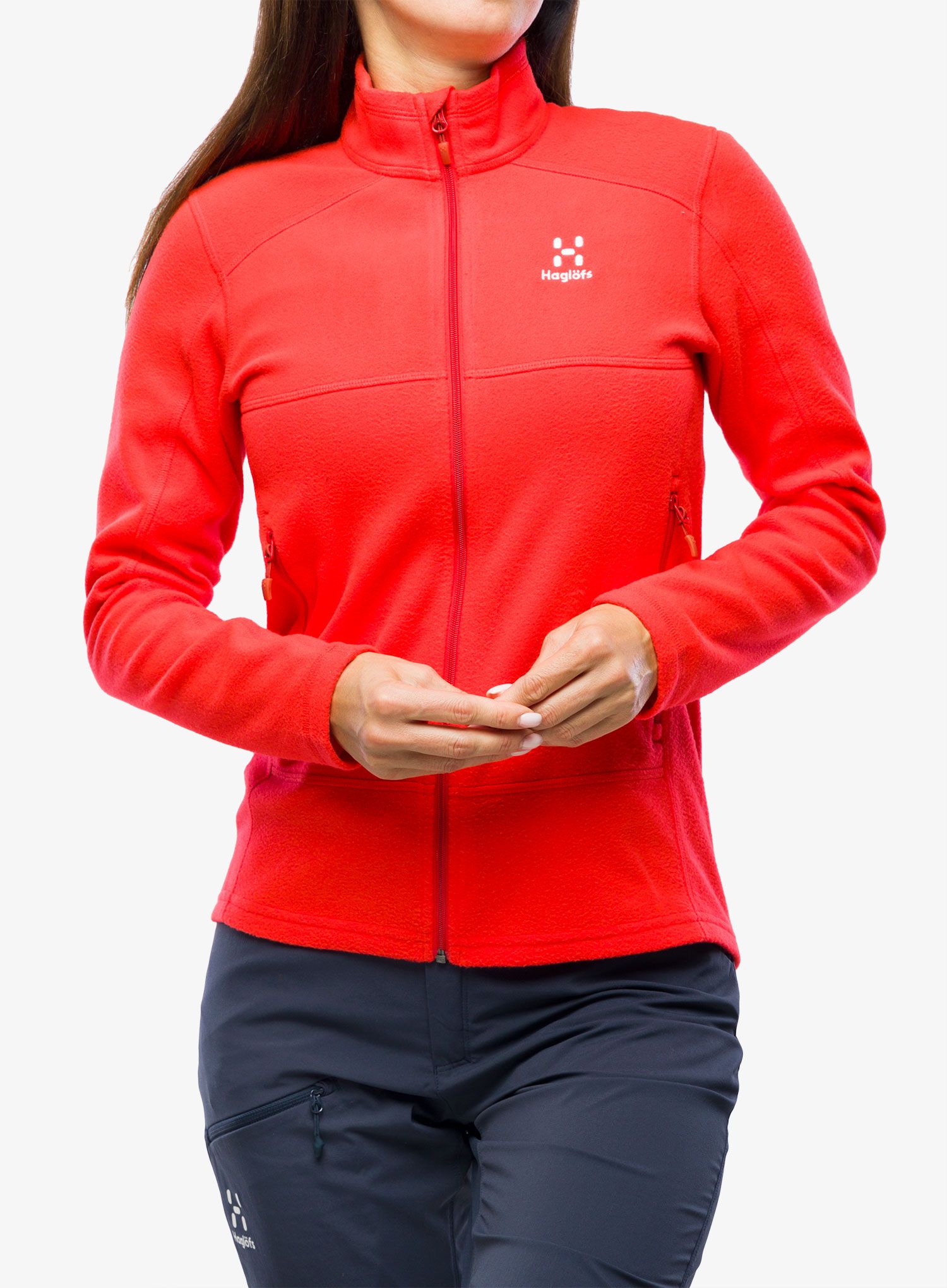 Кофта флісова жіноча Haglofs Buteo Mid Jacket - poppy red