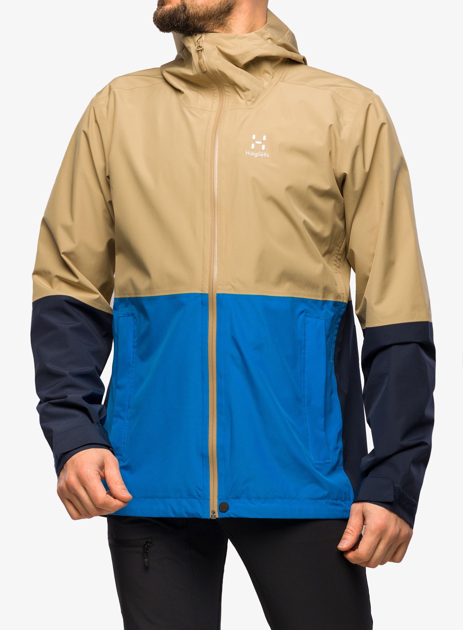 Куртка дощовик Haglofs Finch Proof Jacket - sand/tarn blue