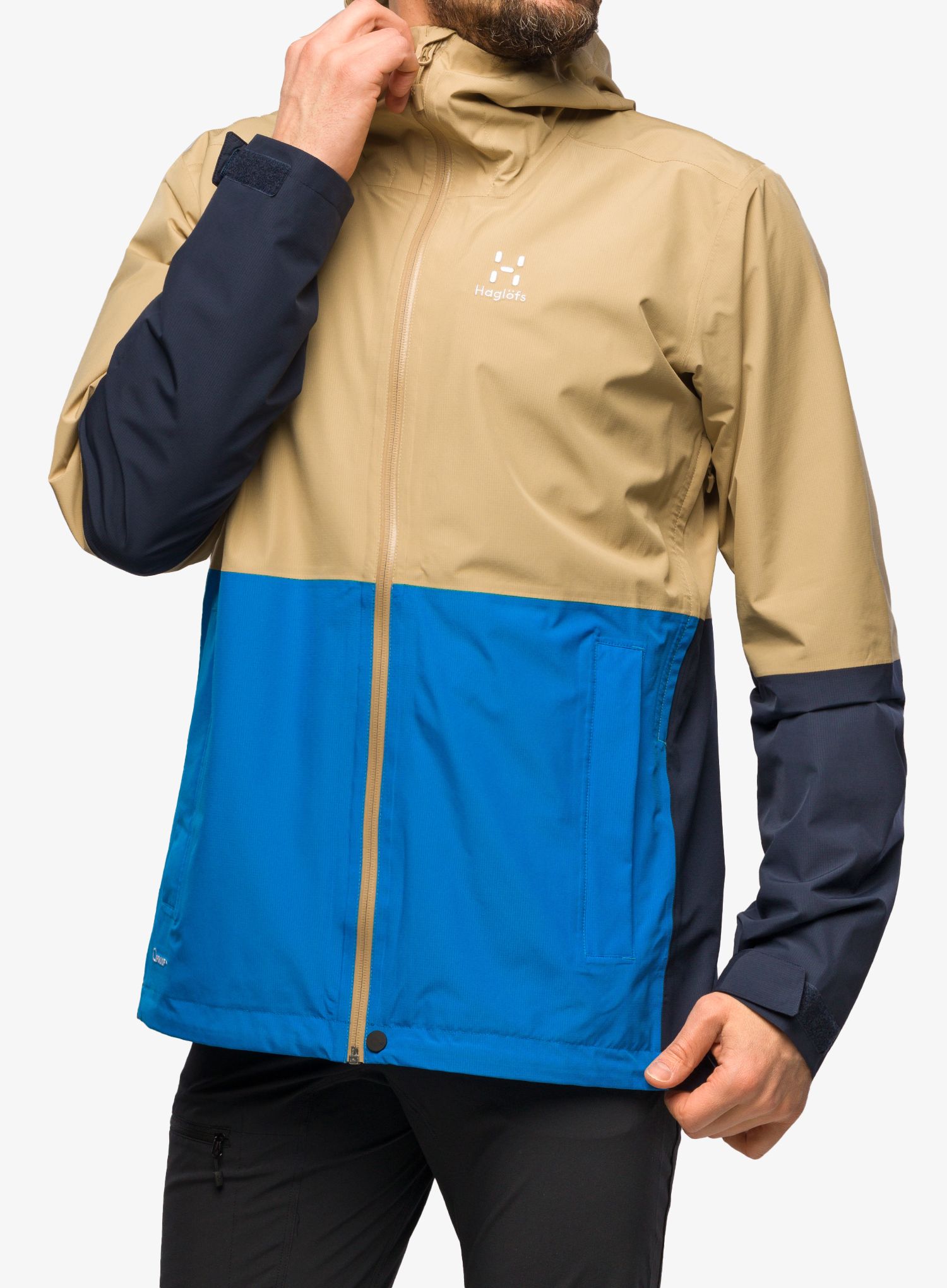 Куртка дощовик Haglofs Finch Proof Jacket - sand/tarn blue