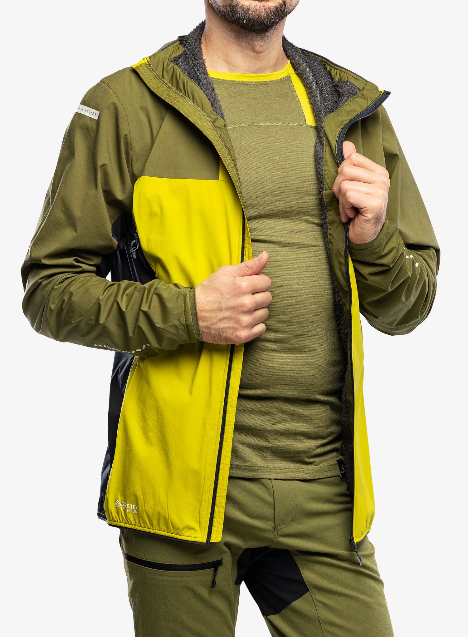 Куртка утеплена Haglofs L.I.M Alpha Hood - aurora/olive green