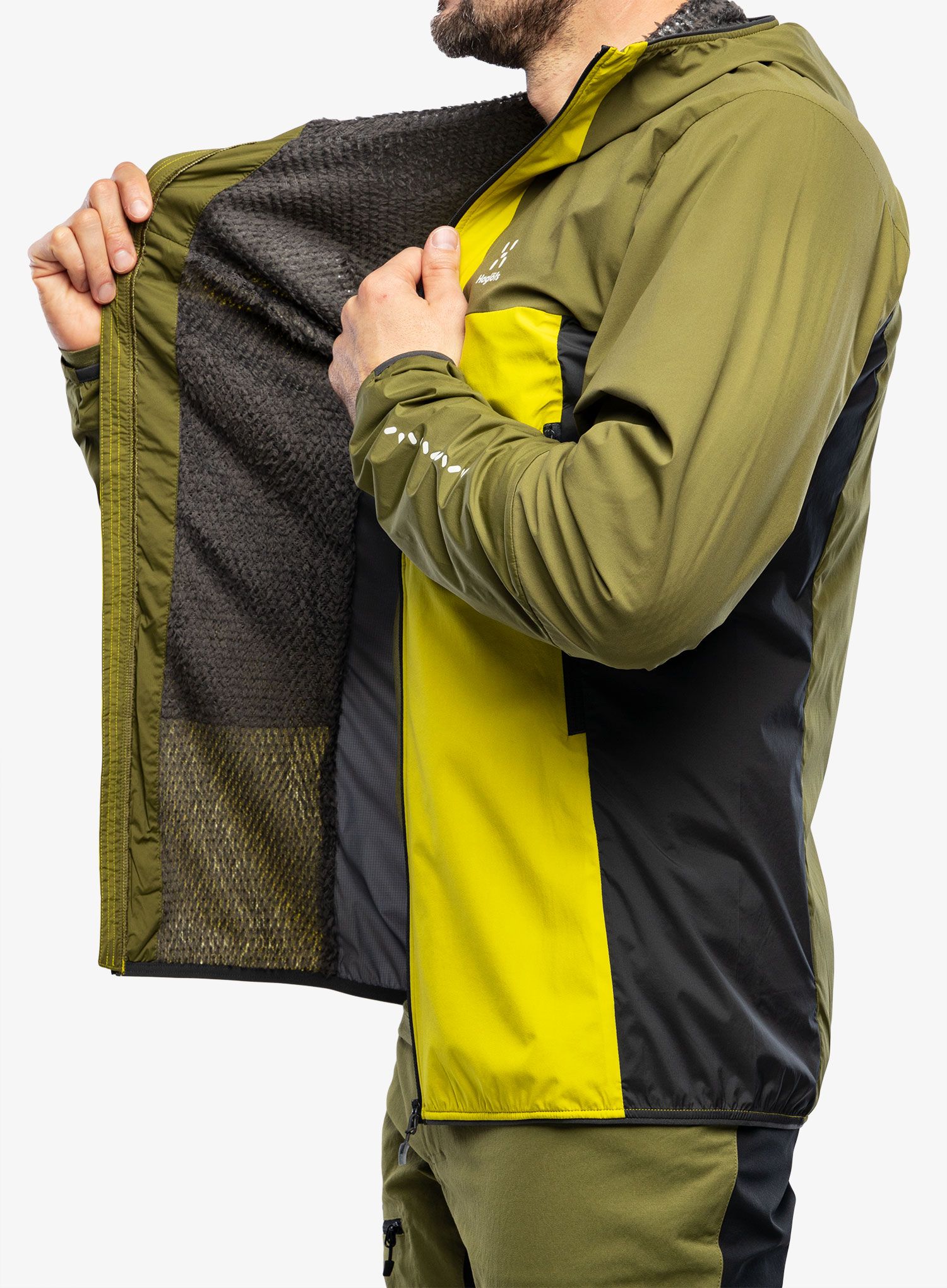 Куртка утеплена Haglofs L.I.M Alpha Hood - aurora/olive green