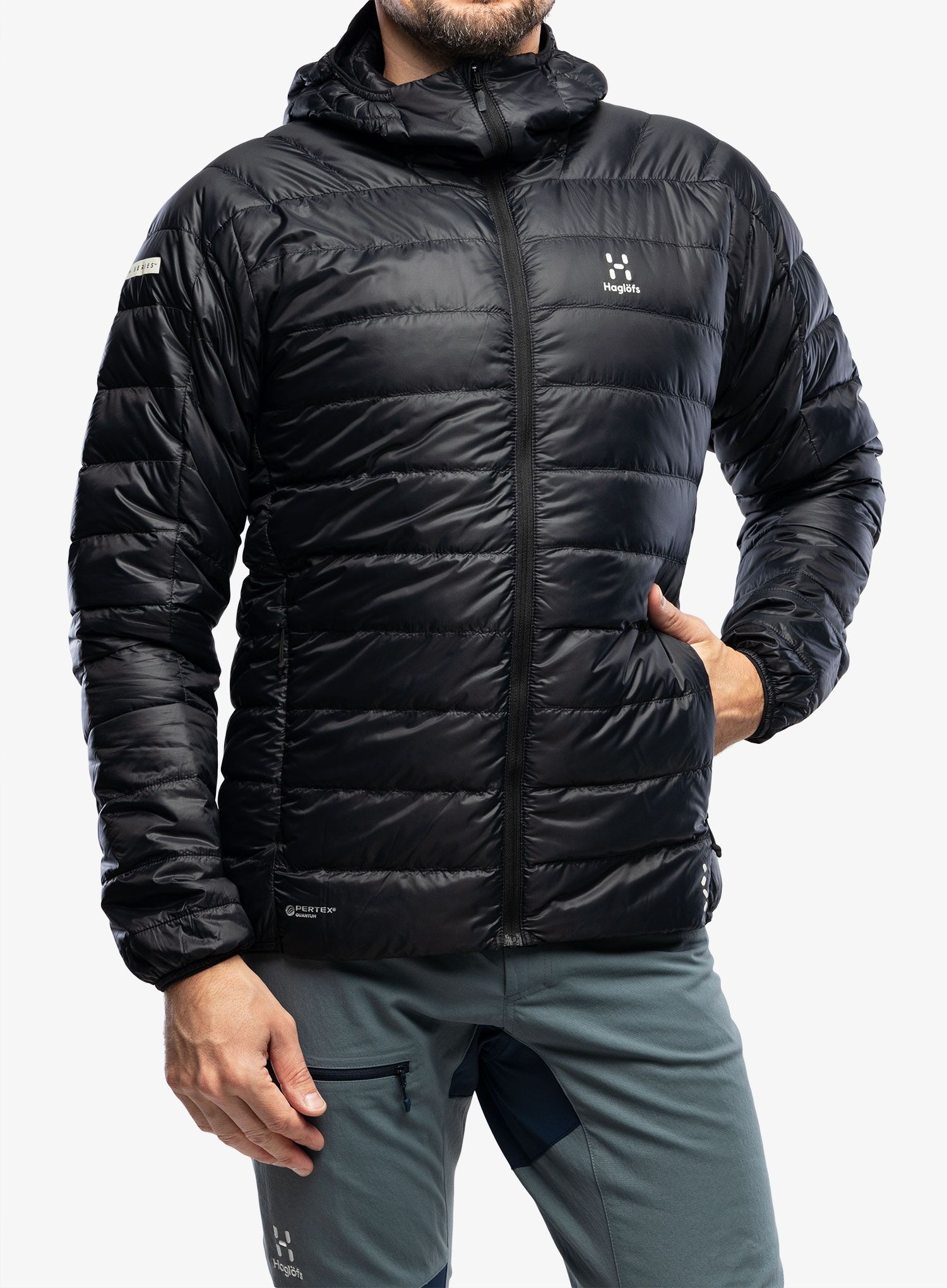 Пуховик Haglofs L.I.M Down Hood - true black