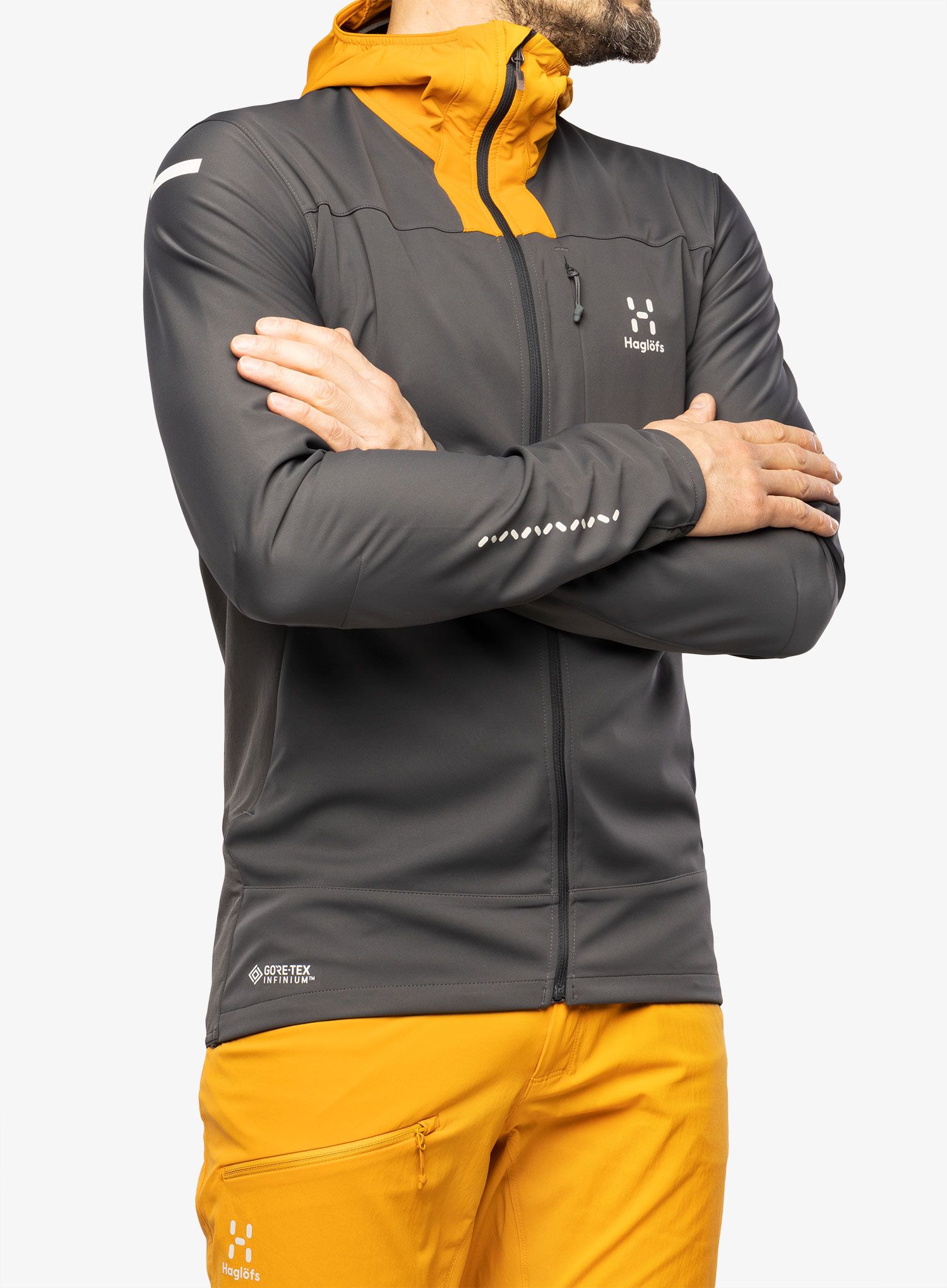 Куртка softshell Haglofs L.I.M Hybrid Softshell Jacket - magnetite/desert yellow