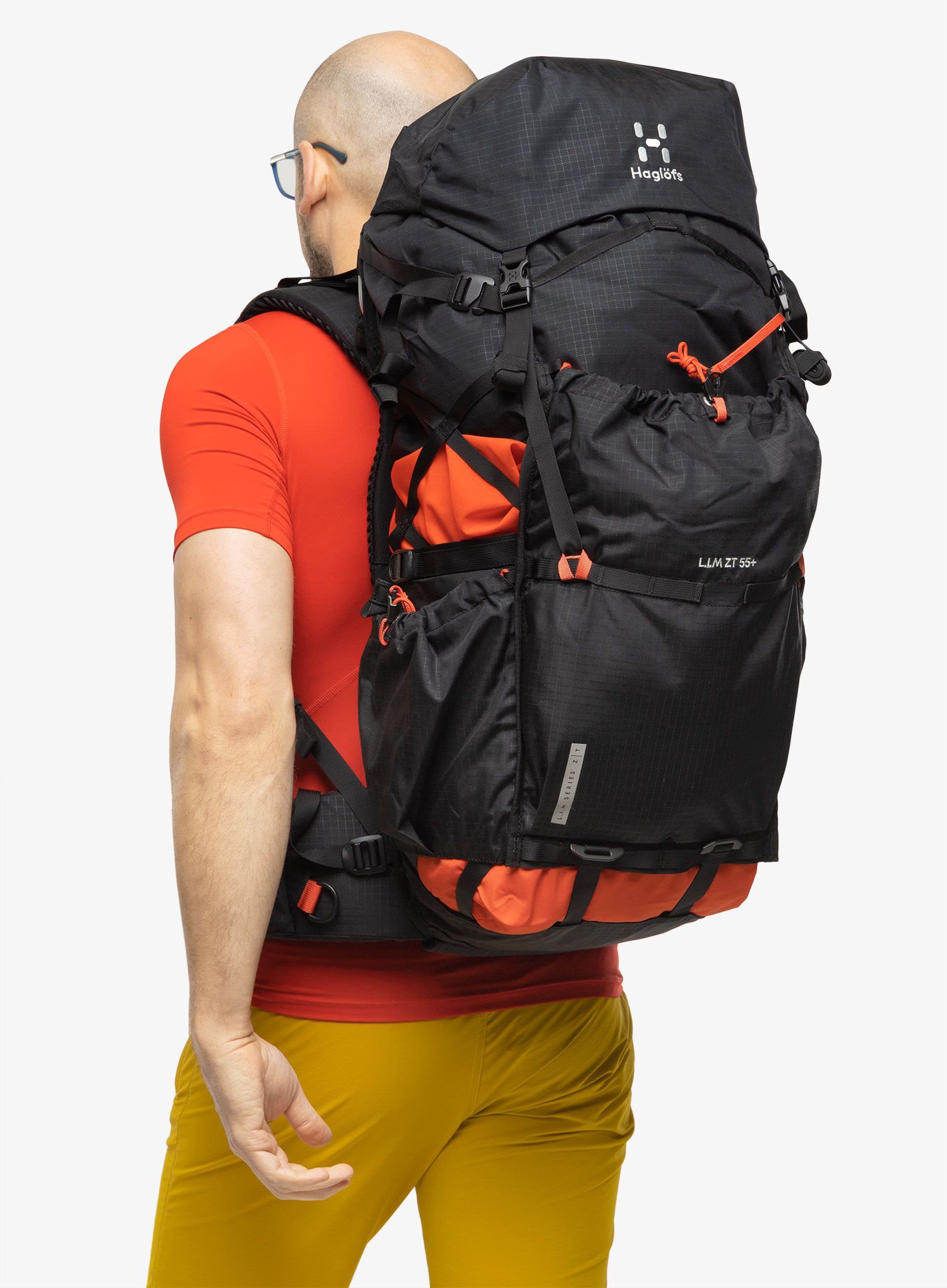 Рюкзак туристичний Haglofs L.I.M ZT 55 - true black/zenith red