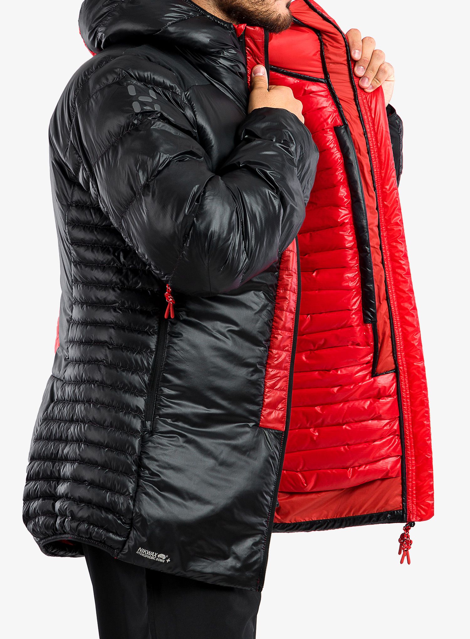 Пуховик Haglofs L.I.M ZT Down Jacket - true black/zenith red