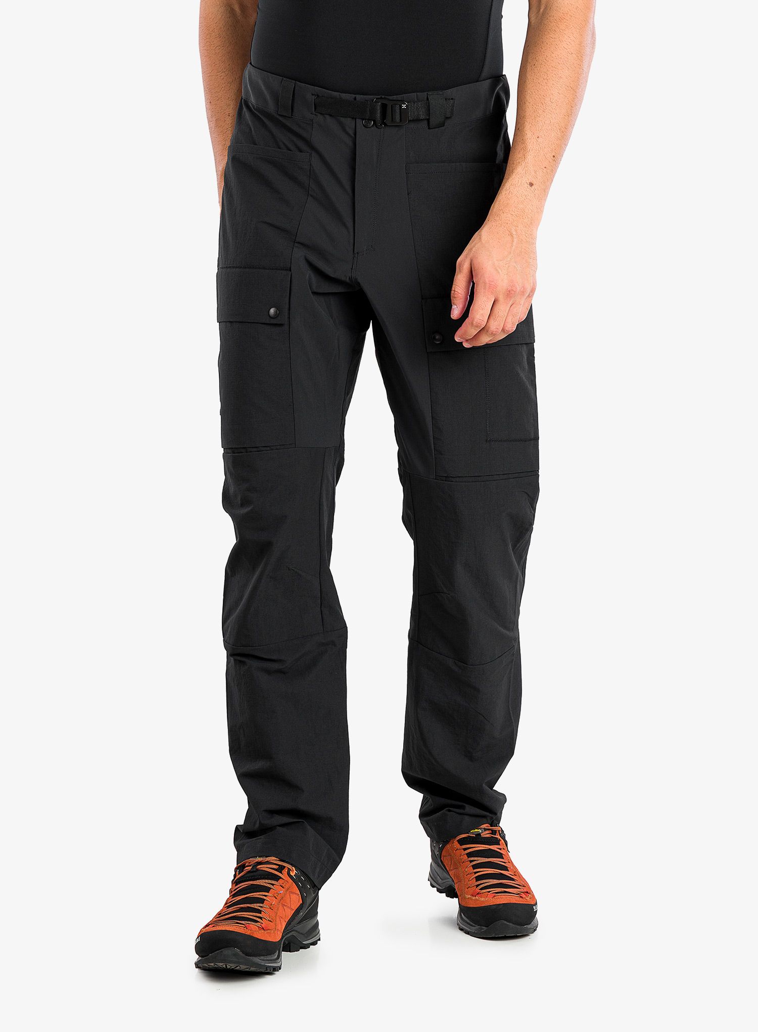 Штани трекінгові чоловічі Haglofs L.I.M ZT Pant - true black/zenith red