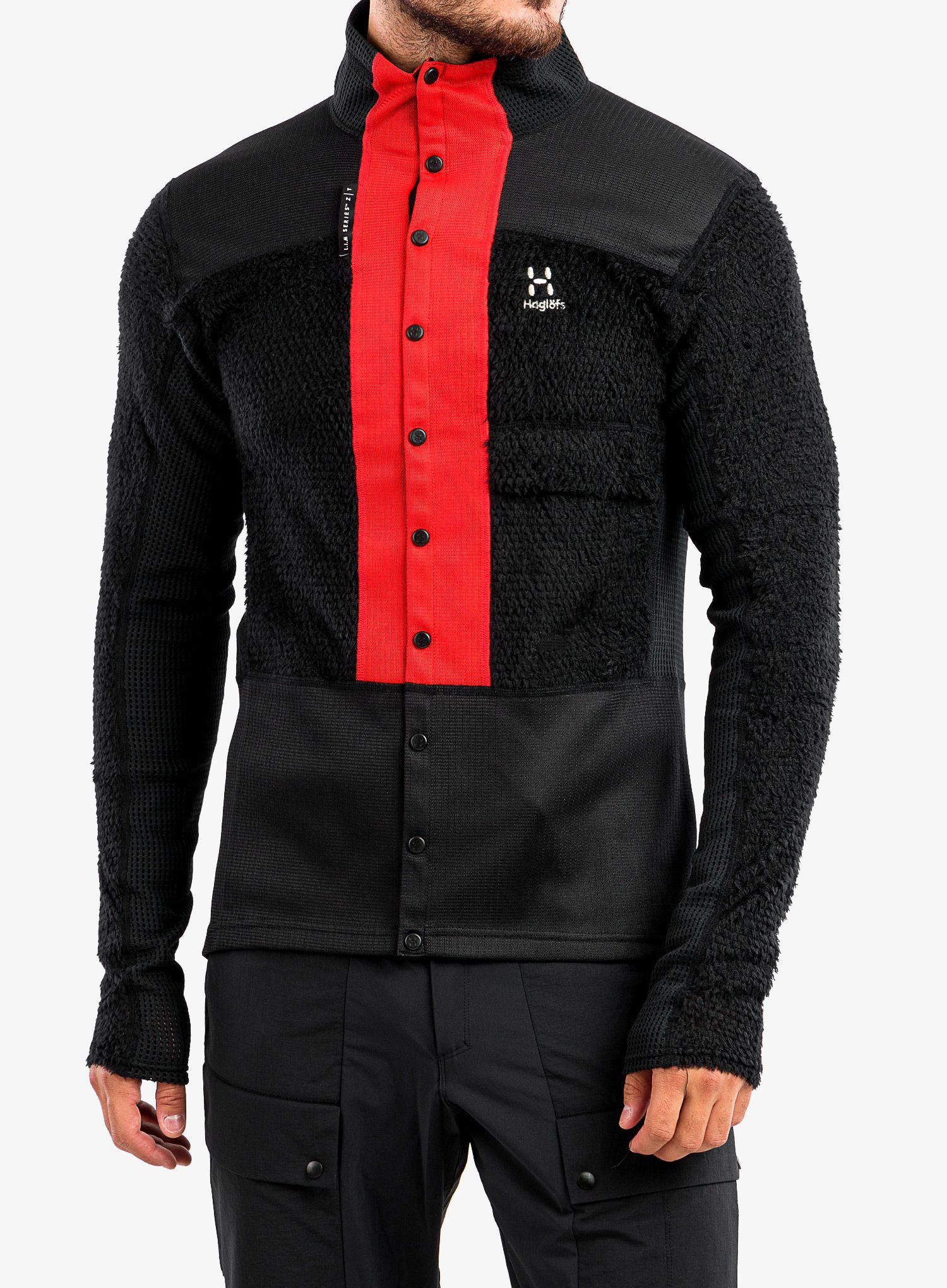 Кофта флісова Haglofs L.I.M ZT Sync 2 Mid Jacket - true black/zenith red