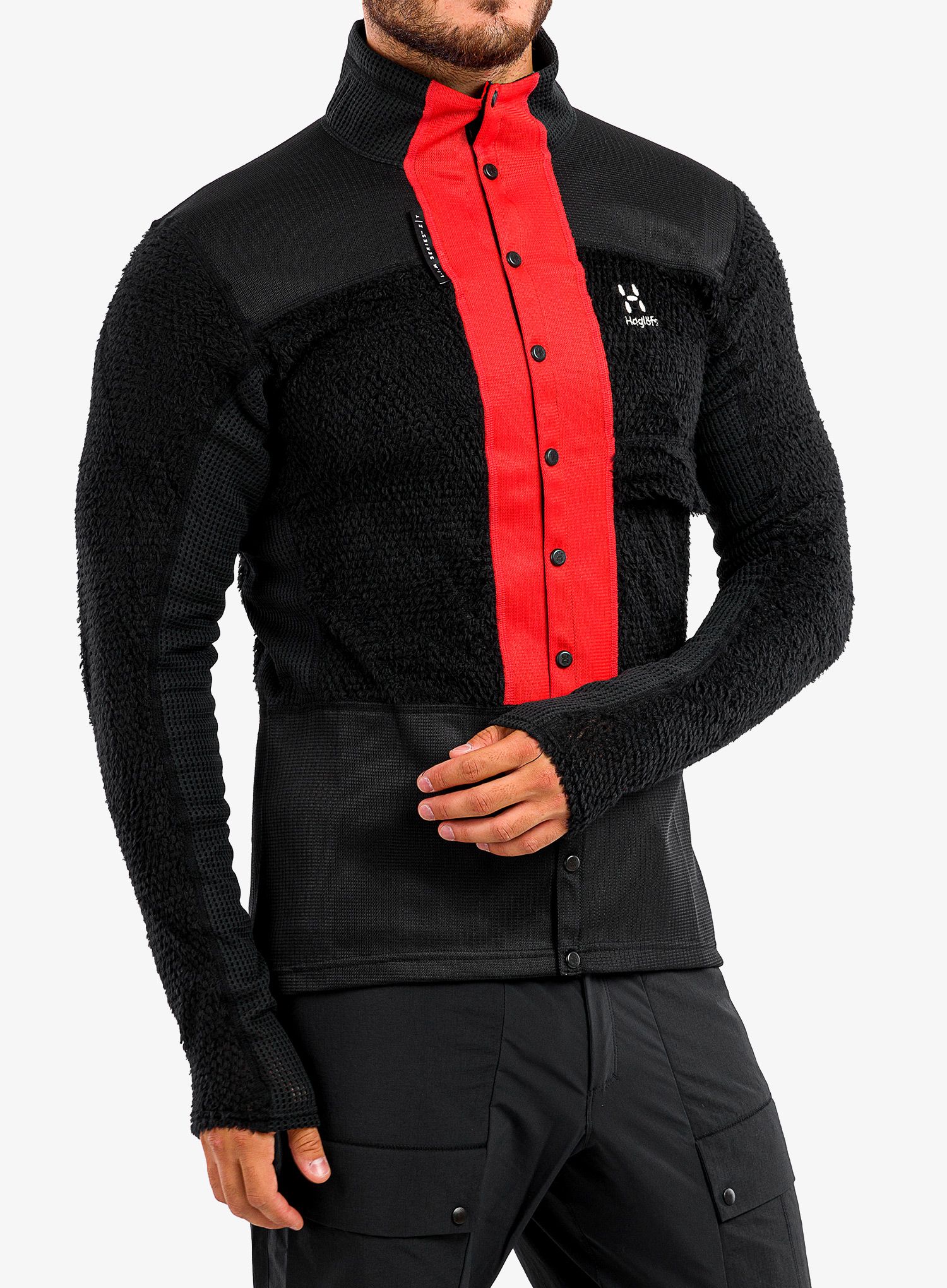 Кофта флісова Haglofs L.I.M ZT Sync 2 Mid Jacket - true black/zenith red