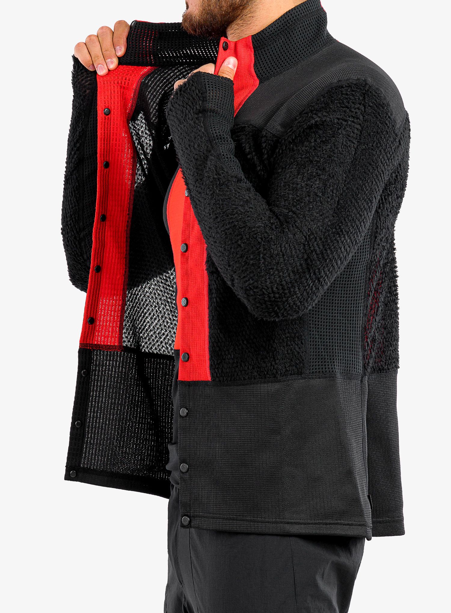 Кофта флісова Haglofs L.I.M ZT Sync 2 Mid Jacket - true black/zenith red