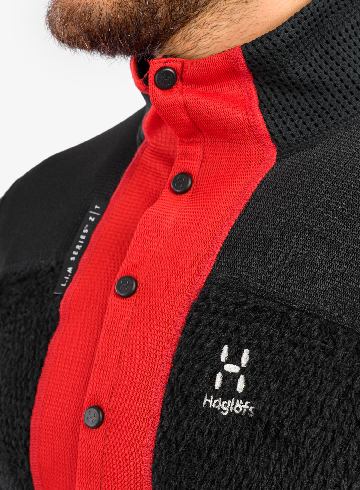 Кофта флісова Haglofs L.I.M ZT Sync 2 Mid Jacket - true black/zenith red