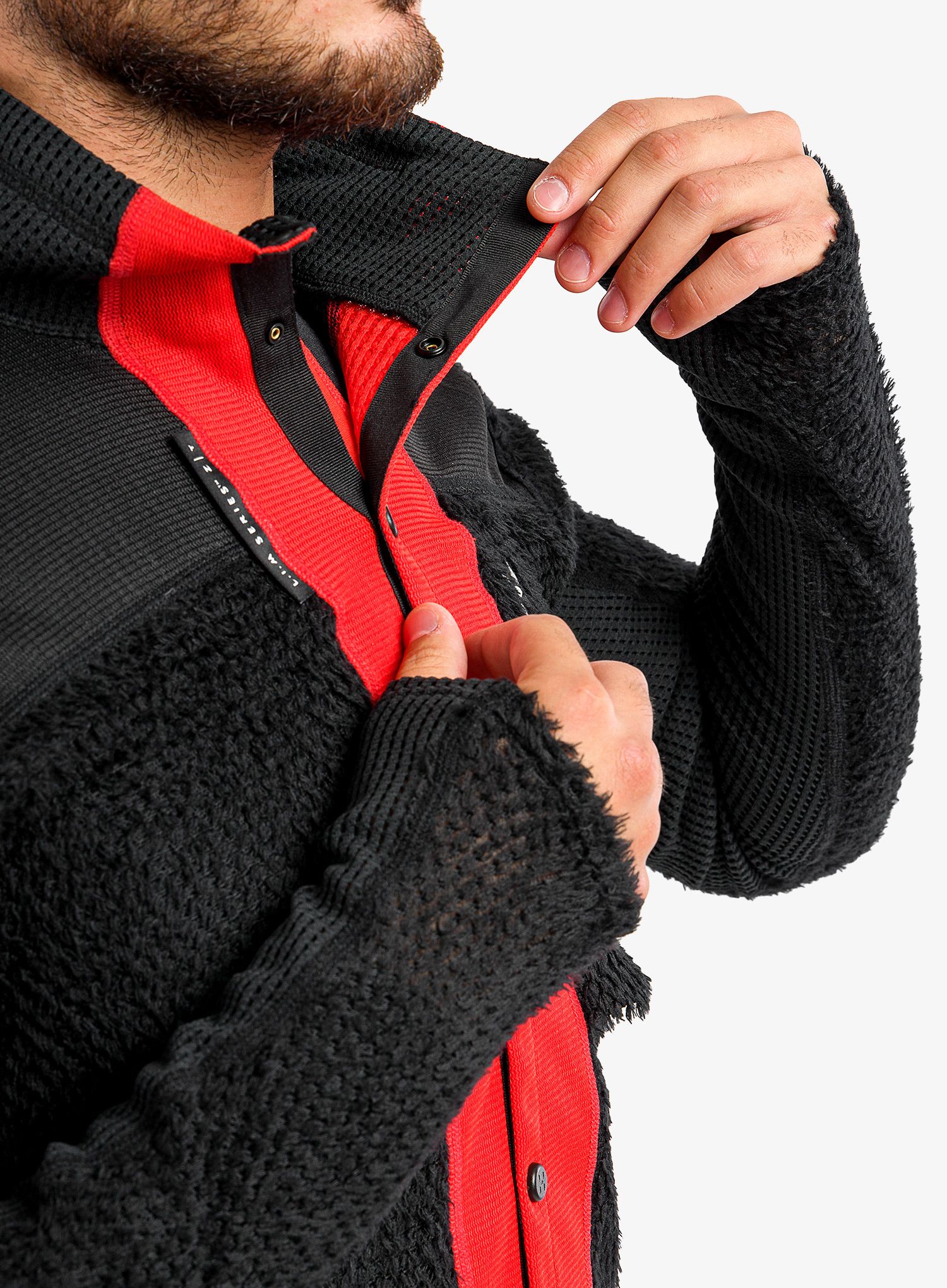 Кофта флісова Haglofs L.I.M ZT Sync 2 Mid Jacket - true black/zenith red