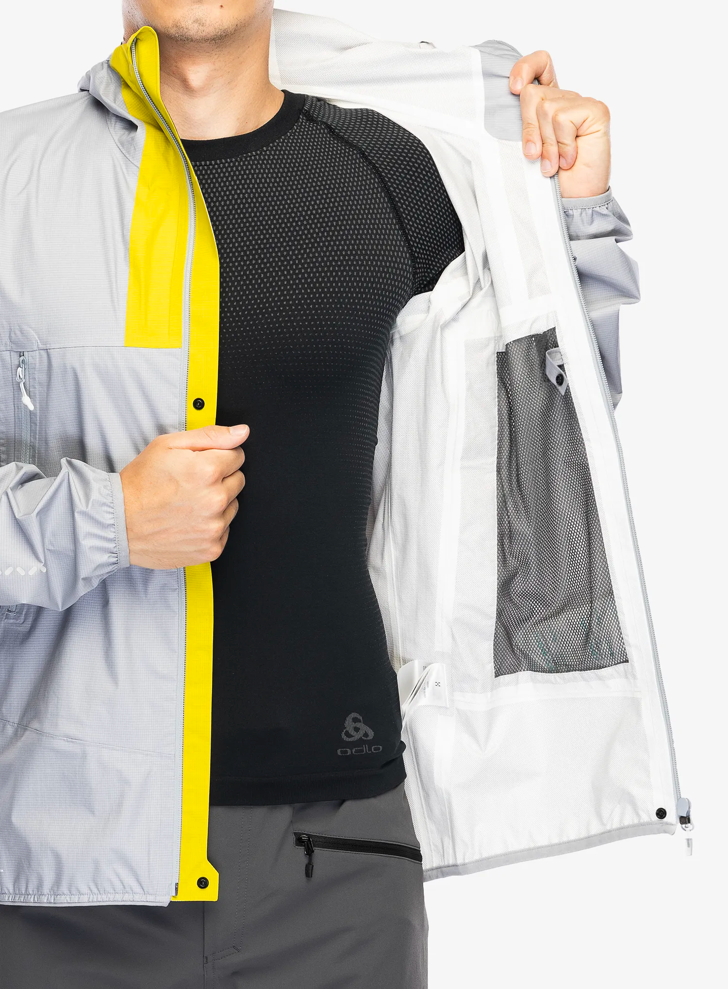 Куртка дощовик Haglofs L.I.M Proof Jacket - concrete/aurora