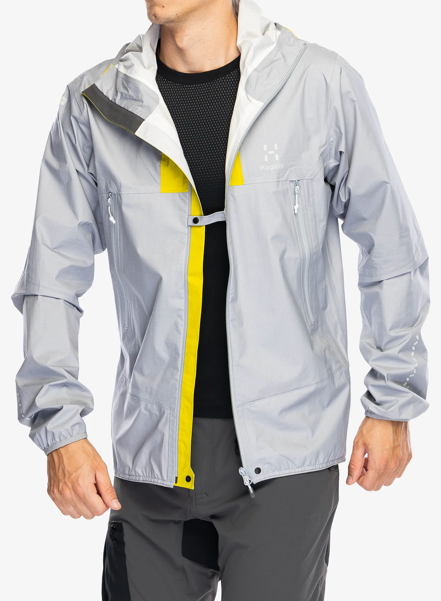 Куртка дощовик Haglofs L.I.M Proof Jacket - concrete/aurora