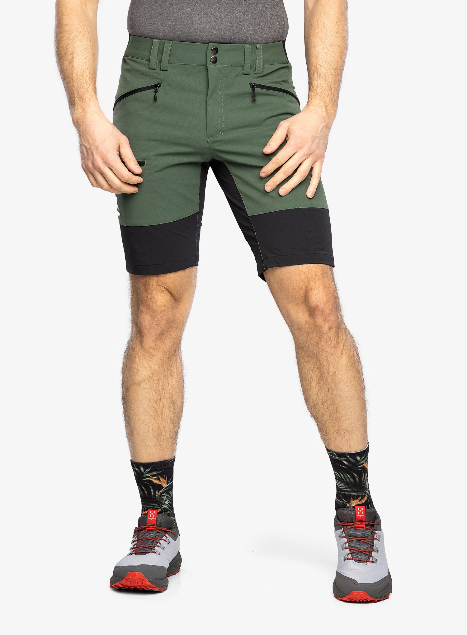 Шорти туристичні Haglofs Mid Slim Shorts - fjell green/true black