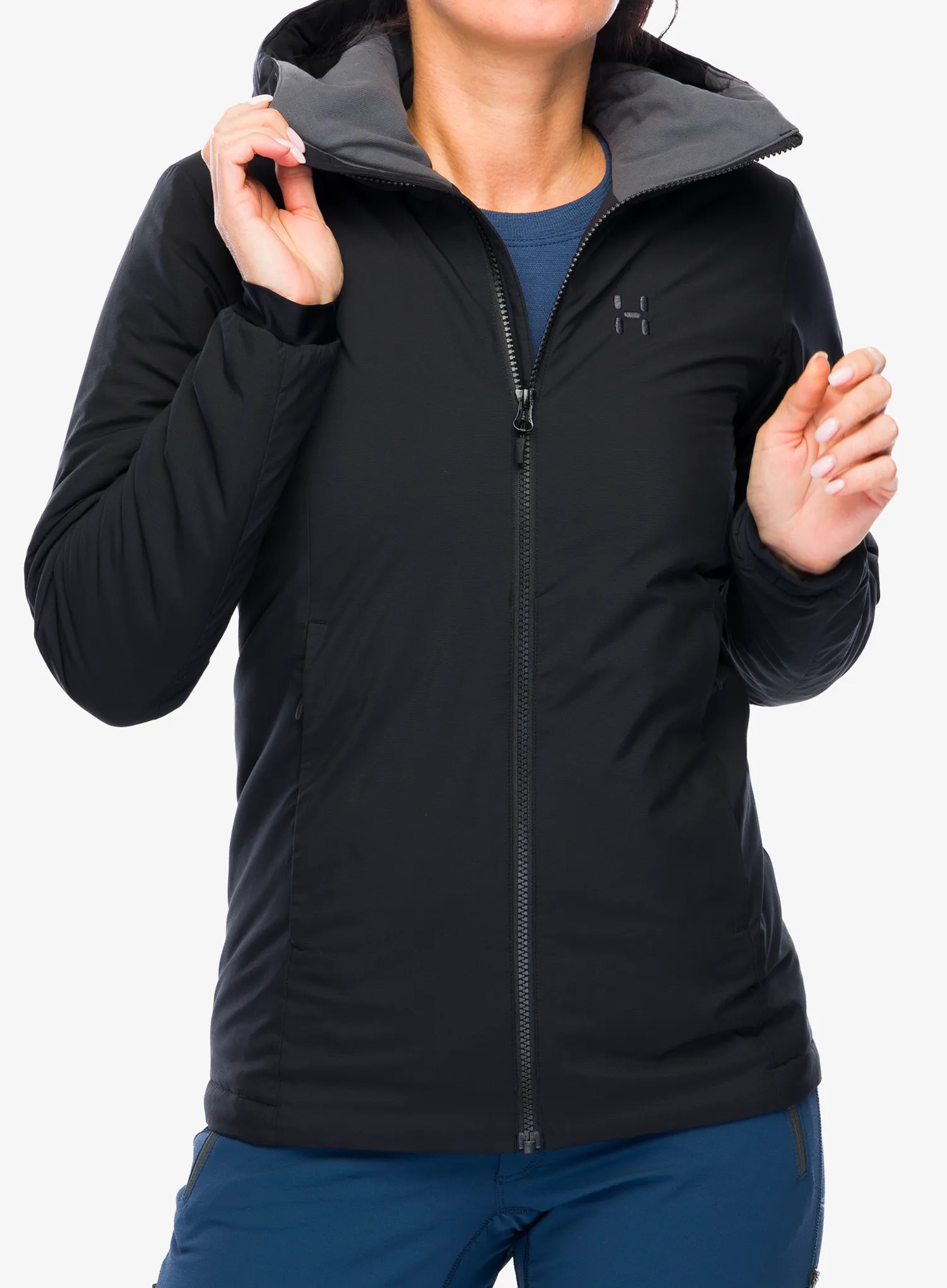 Куртка утеплена жіноча Haglofs Mimic Alert Hood - true black