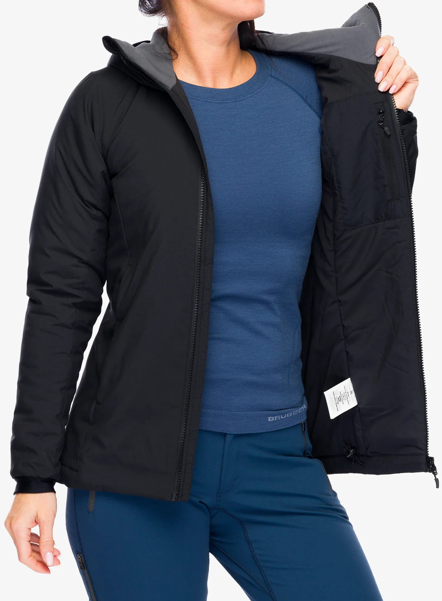 Куртка утеплена жіноча Haglofs Mimic Alert Hood - true black