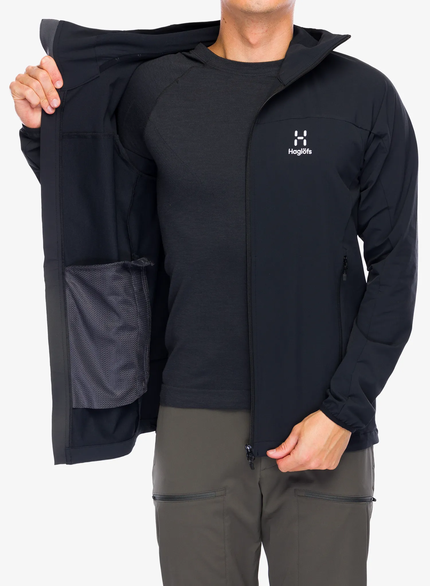 Куртка softshell Haglofs Moran Softshell Hood - true black