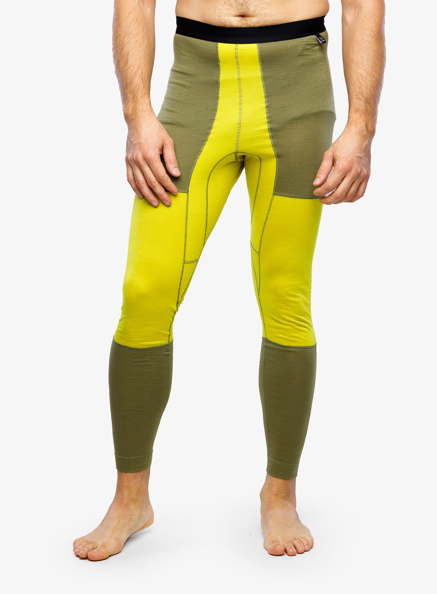 Термолегінси Haglofs Natural Blend Tech Long Johns - olive green/aurora