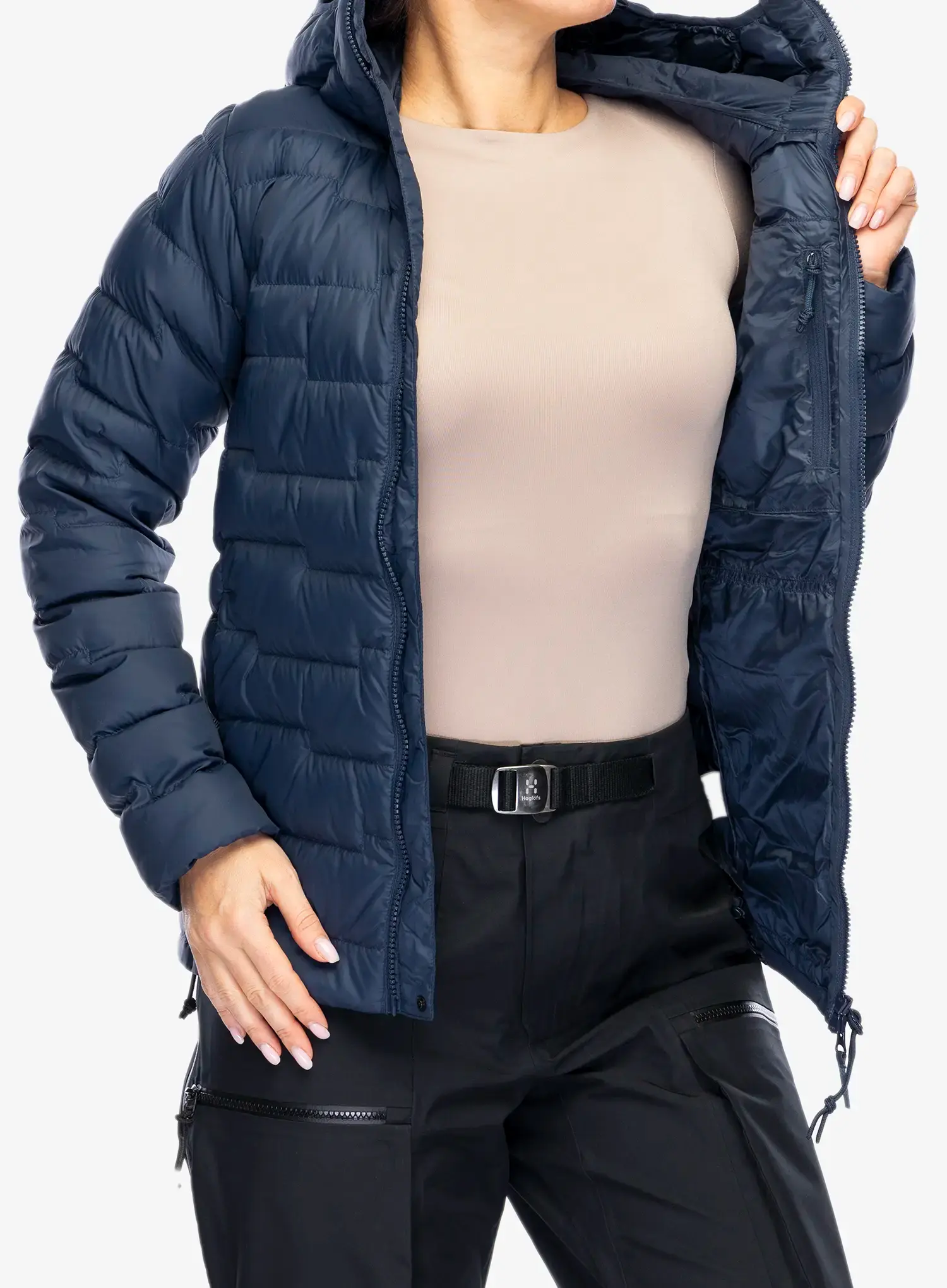 Пуховик жіноча Haglofs ROC Flash Down Hood - tarn blue