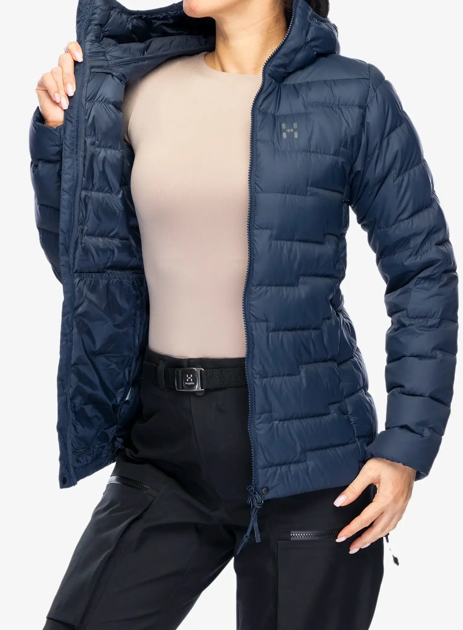 Пуховик жіноча Haglofs ROC Flash Down Hood - tarn blue