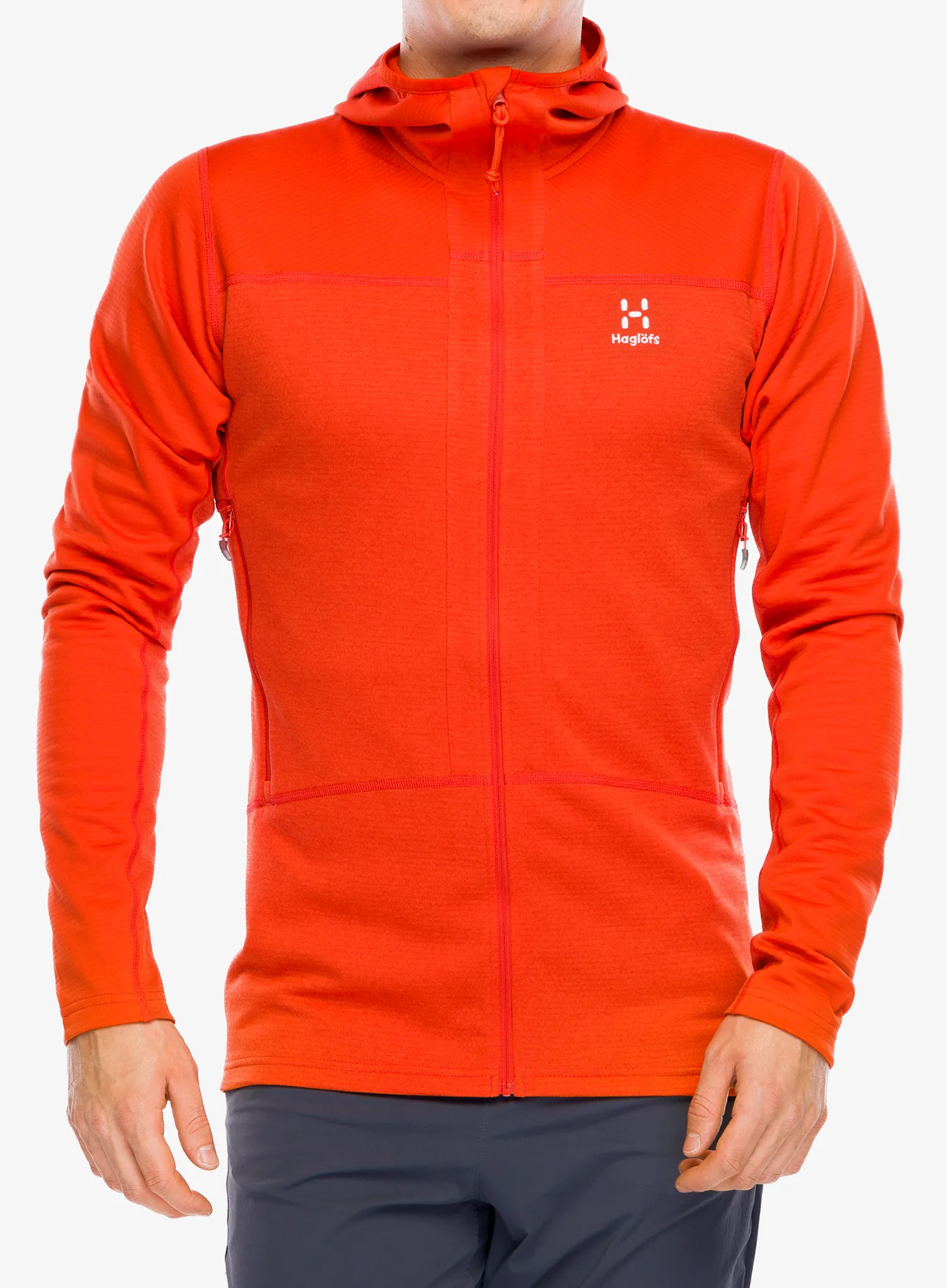 Кофта з каптуром Haglofs ROC Flash Mid Hood - habanero
