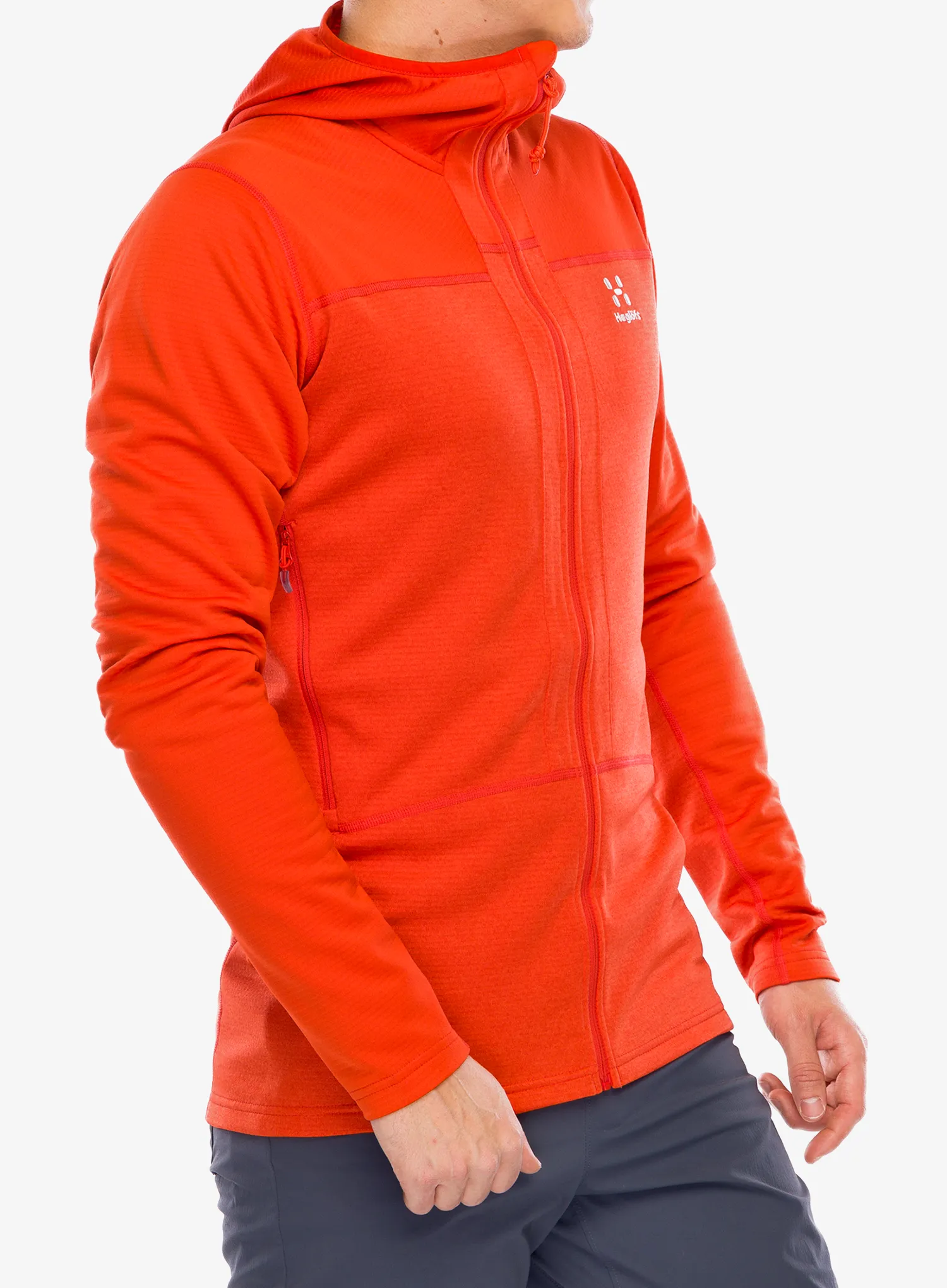 Кофта з каптуром Haglofs ROC Flash Mid Hood - habanero
