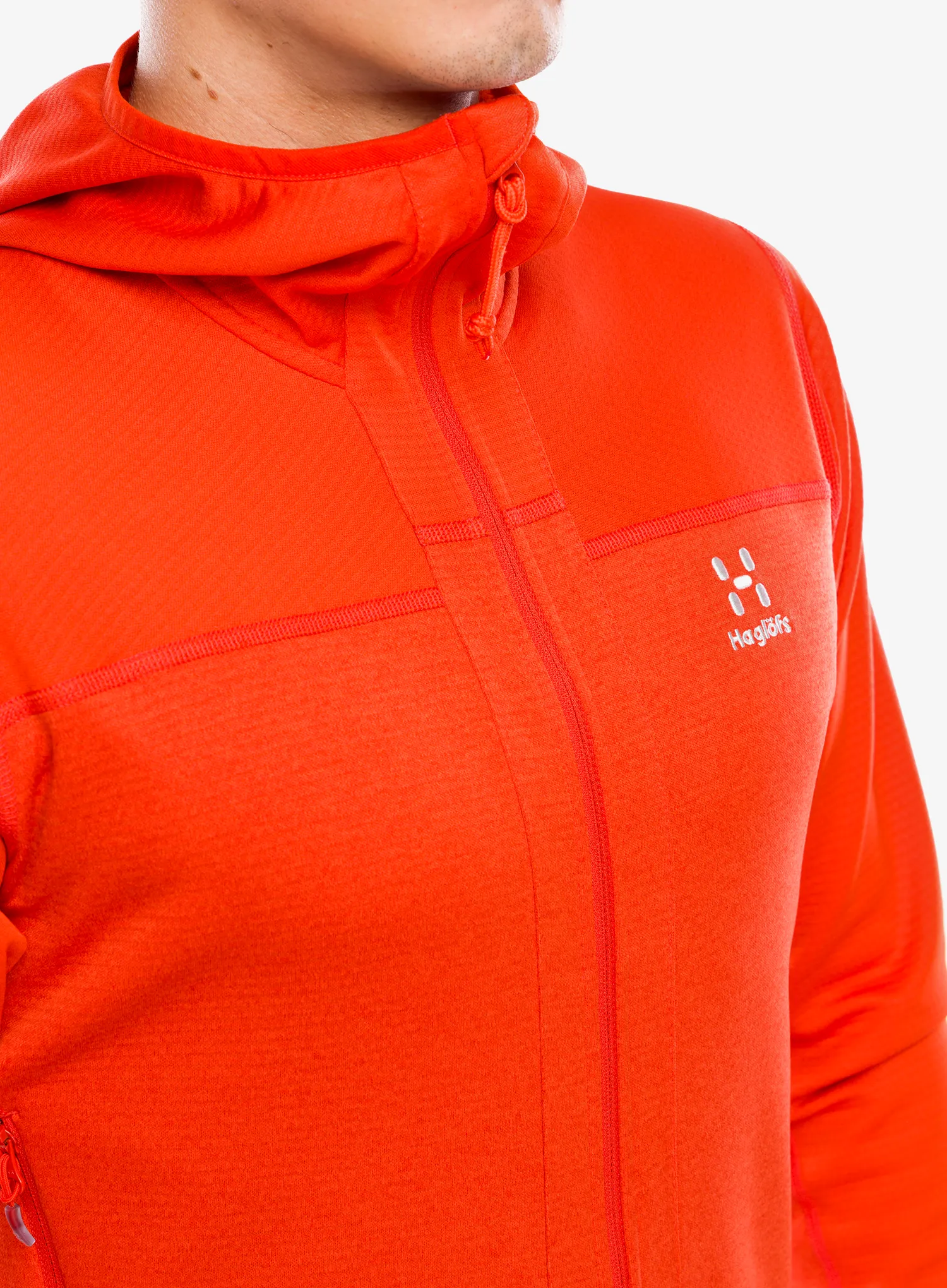 Кофта з каптуром Haglofs ROC Flash Mid Hood - habanero