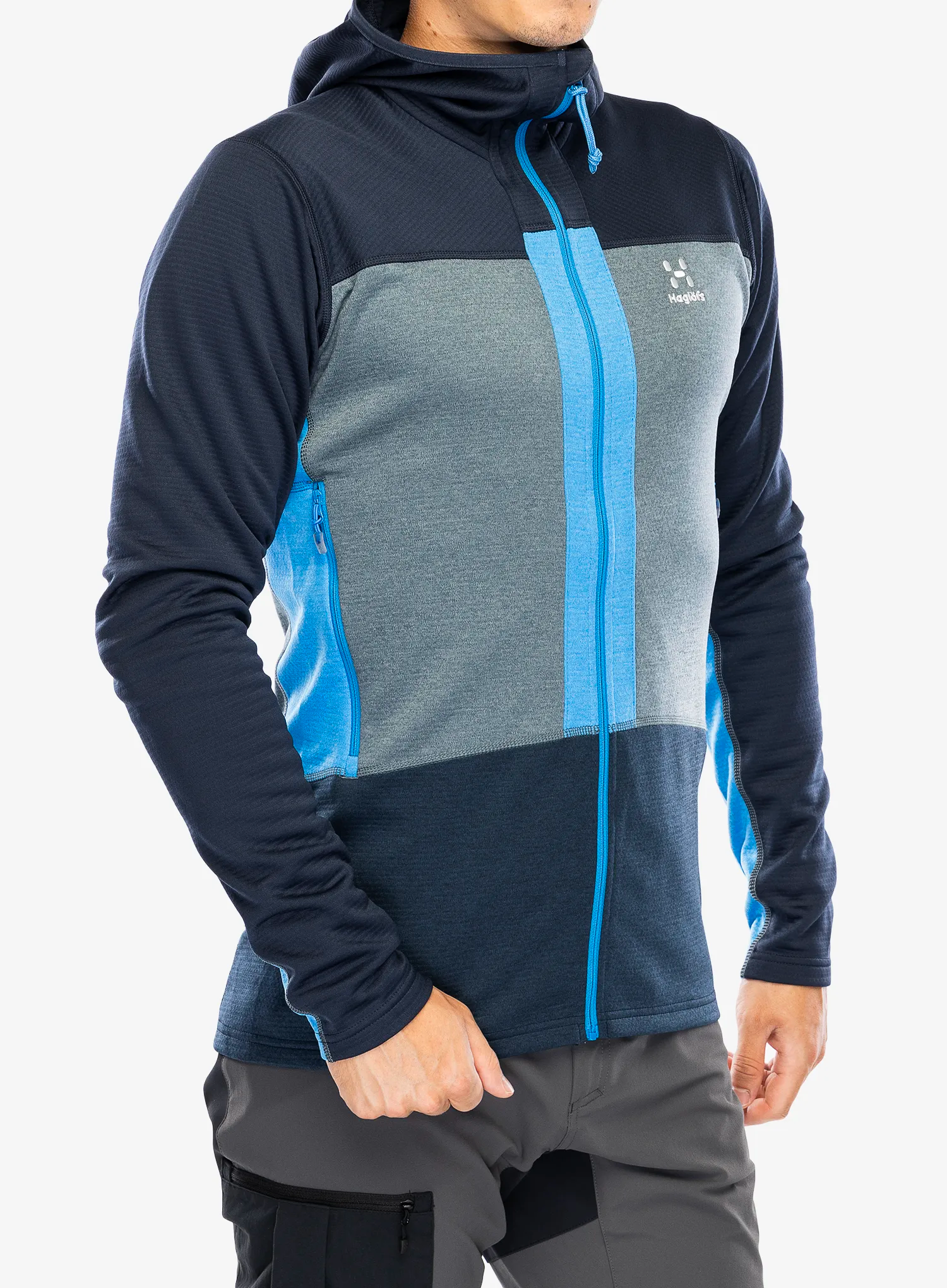 Кофта з каптуром Haglofs ROC Flash Mid Hood - tarn blue/steel blue