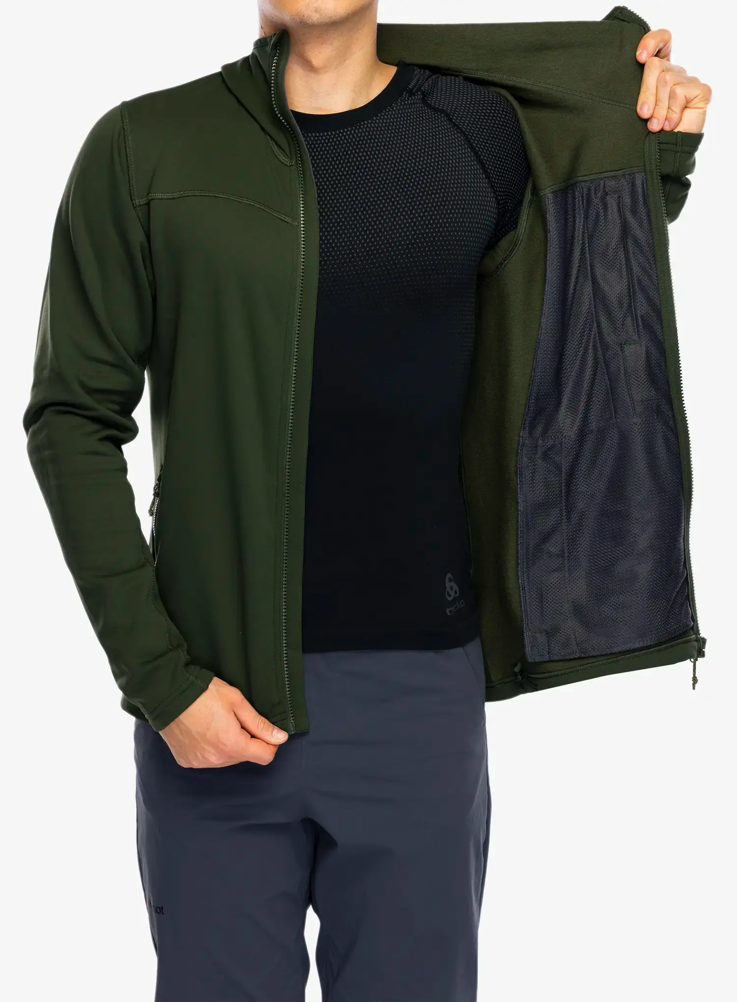 Кофта з каптуром Haglofs Rosson Mid Hood - seaweed green
