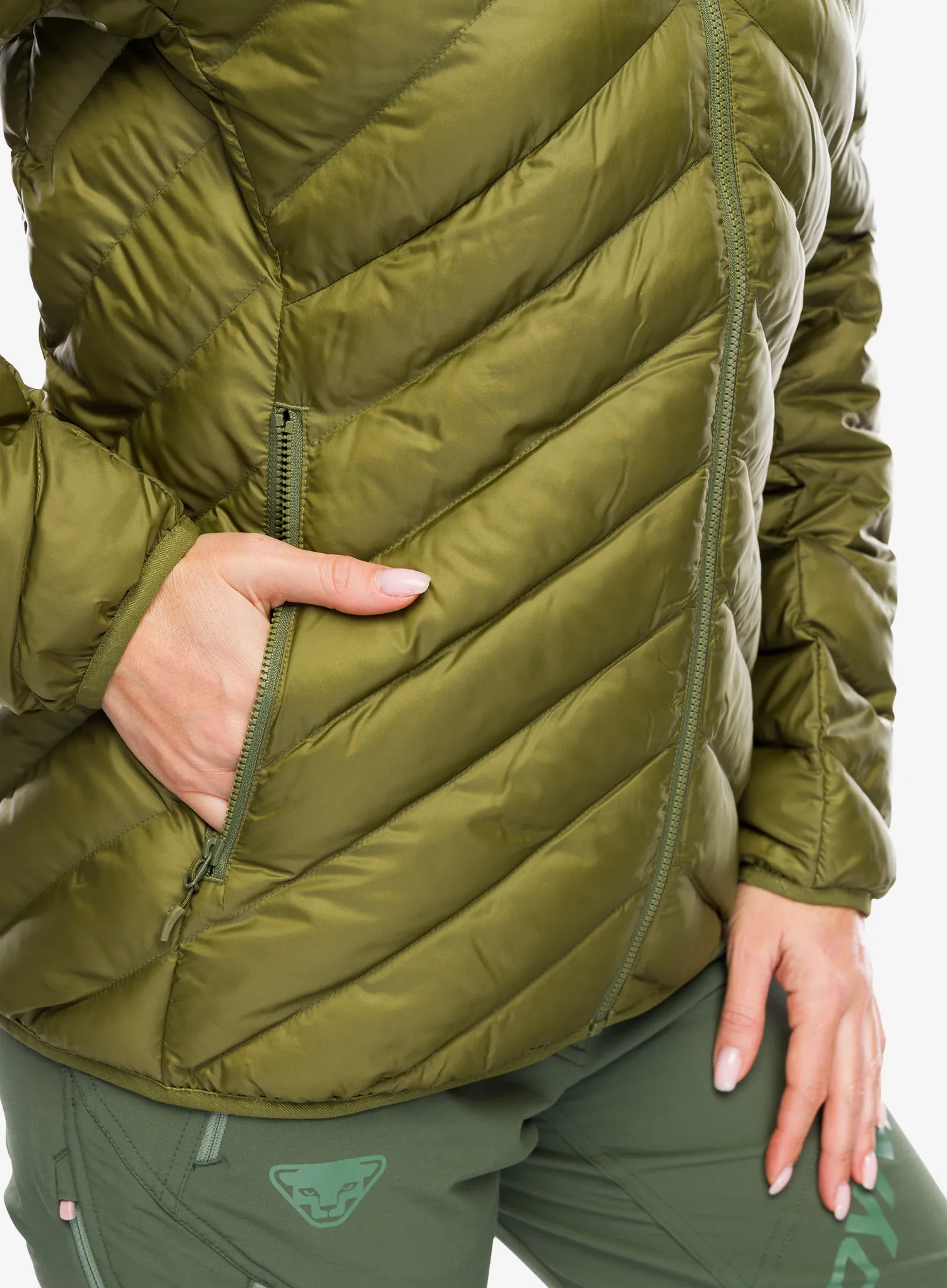 Куртка утеплена жіноча Haglofs Sarna Mimic Hood - olive green